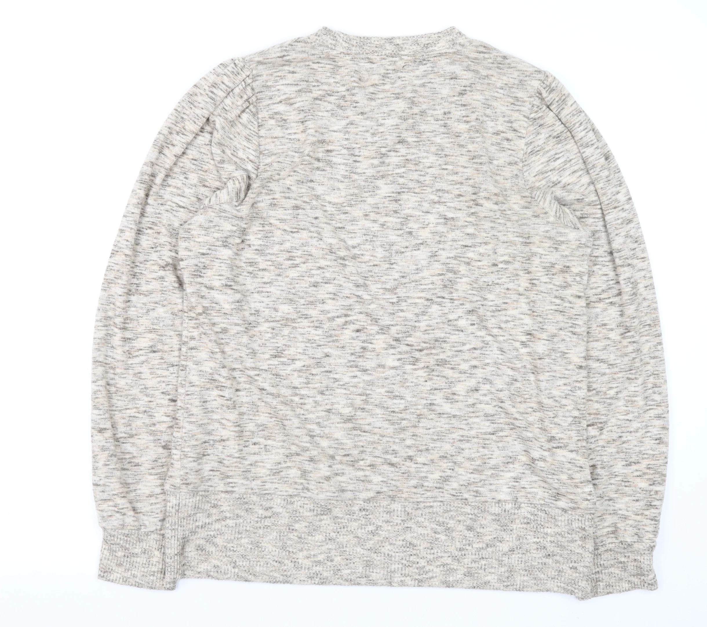 Next Men’s Beige Knit Crew Neck Pullover Sweatshirt L - Image 3
