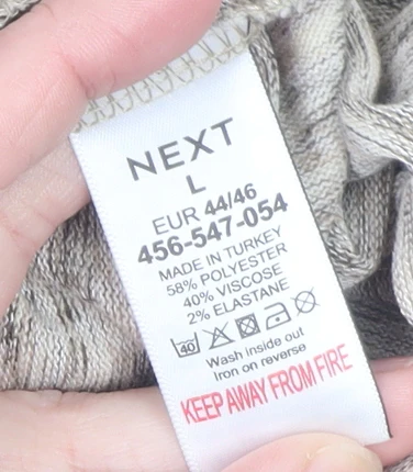 Next Men’s Beige Knit Crew Neck Pullover Sweatshirt L - Image 4