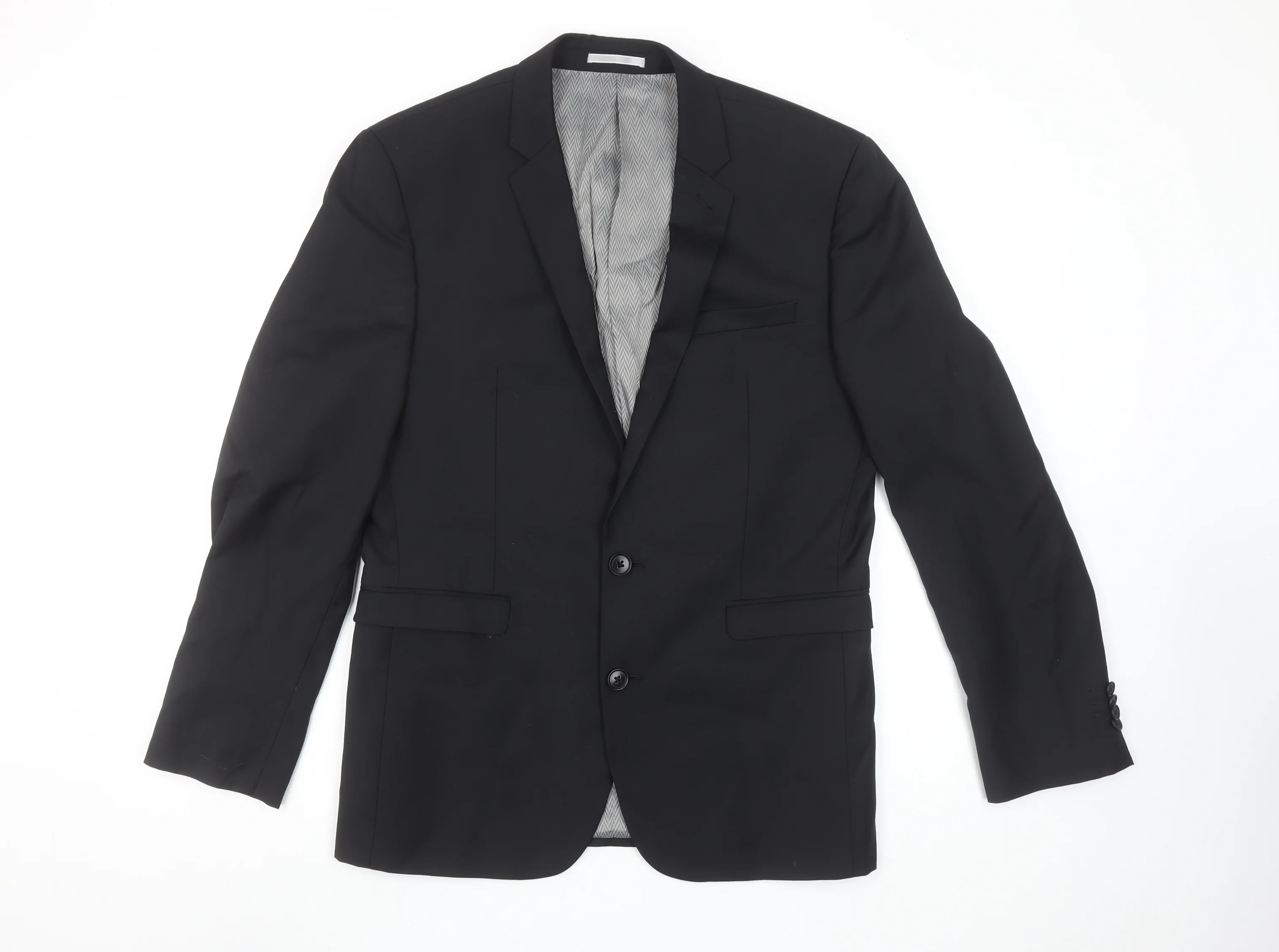 Next Men’s Black Slim Fit 38S Wool Blend Suit Jacket