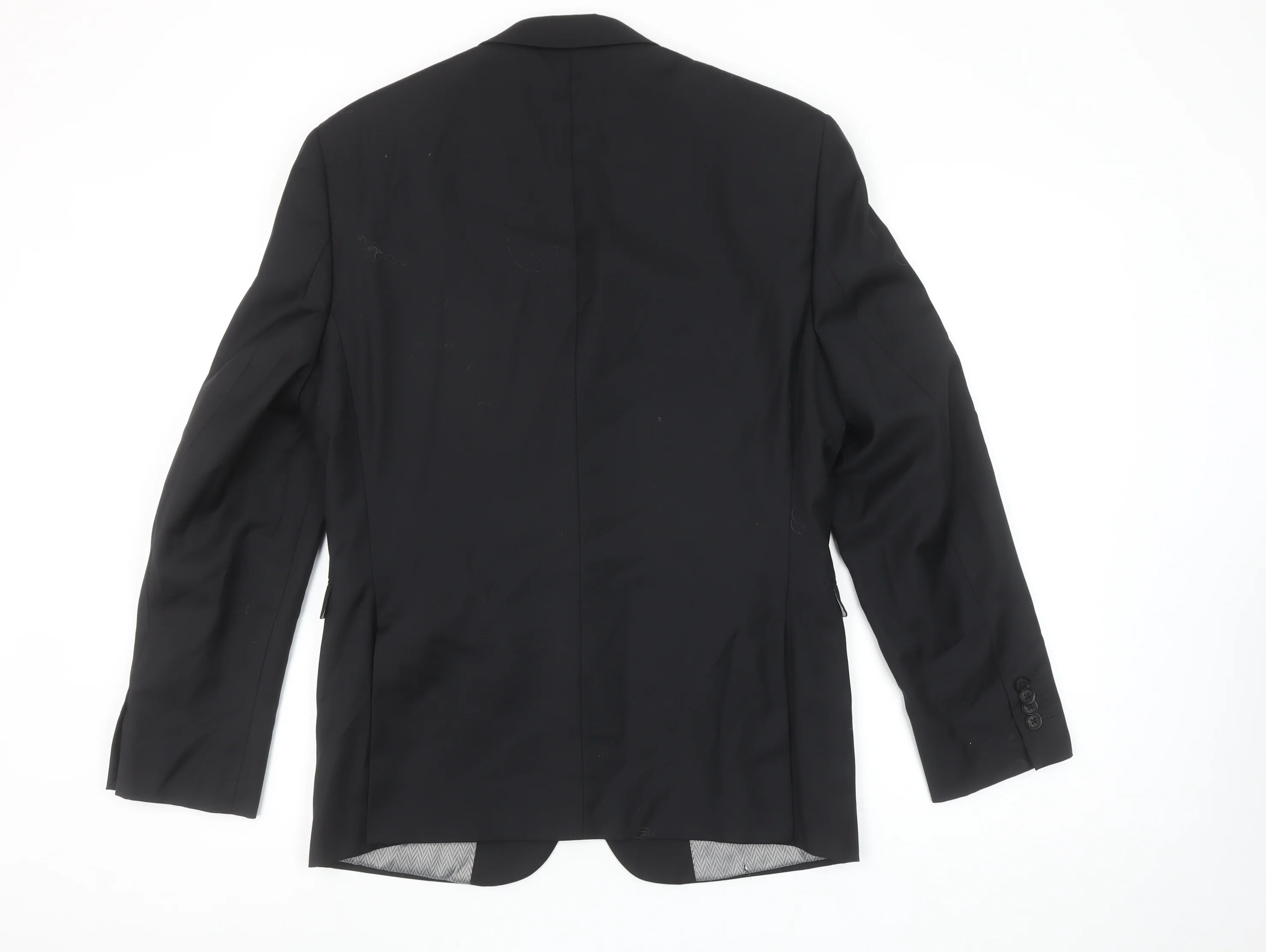 Next Men’s Black Slim Fit 38S Wool Blend Suit Jacket - Image 3
