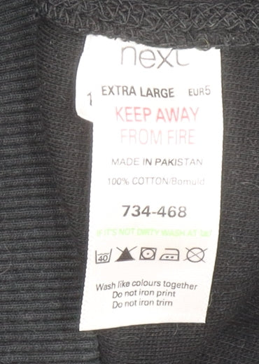 Next Men’s Black XL Cotton V-Neck Button Pullover Jumper - Image 4