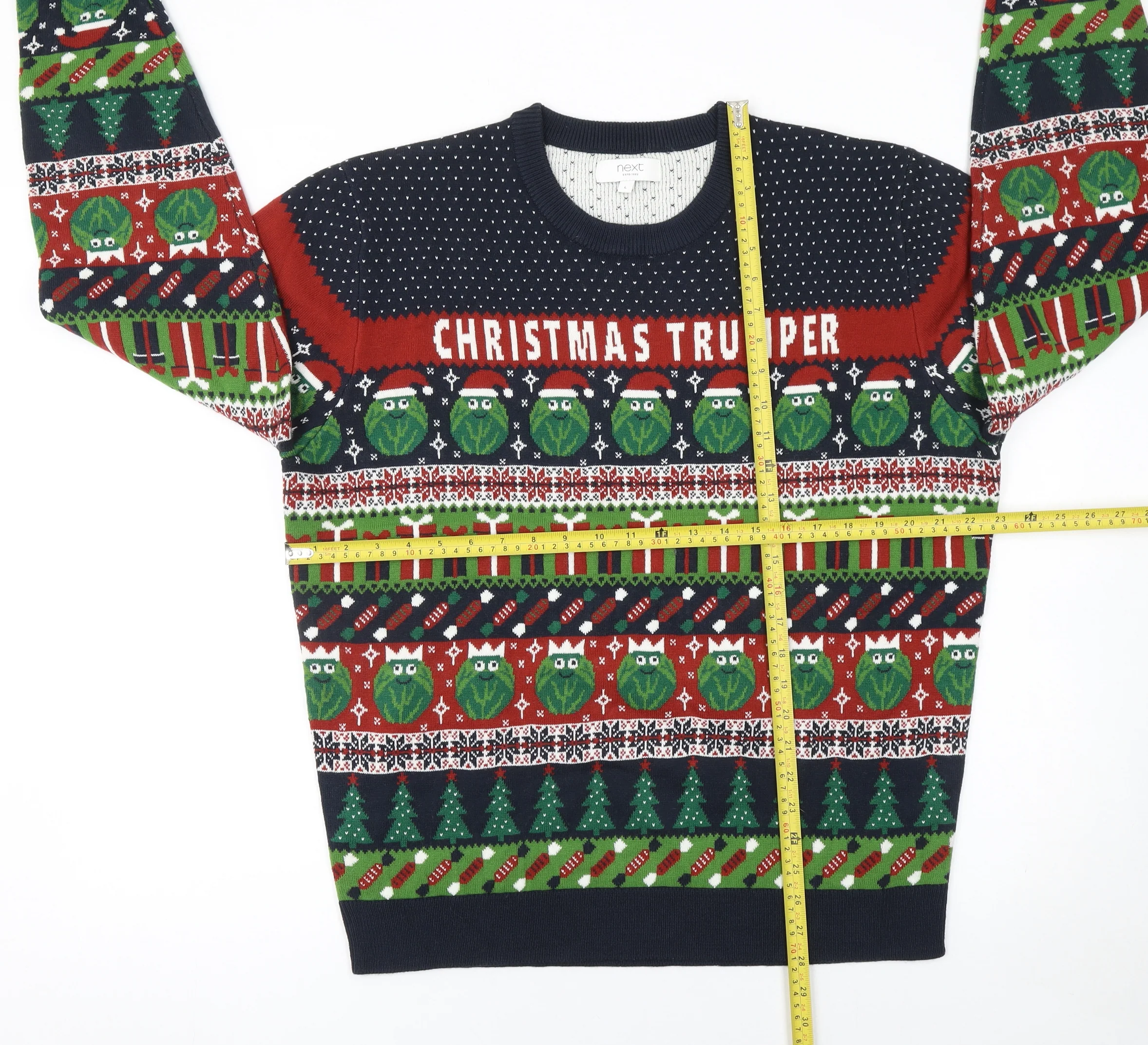 Next Men’s Multicoloured Christmas Trumper Jumper L Knit Pullover - Image 2