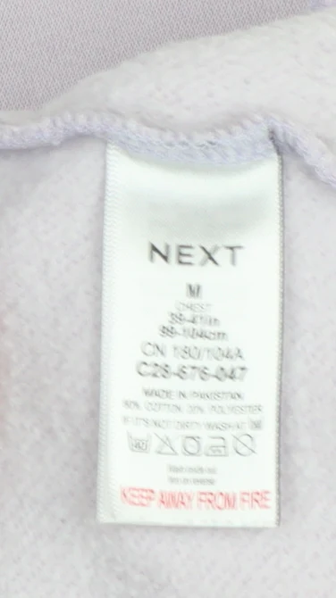 Next Men’s Purple Crew Neck Zip Pocket Sweatshirt Size M - Image 4