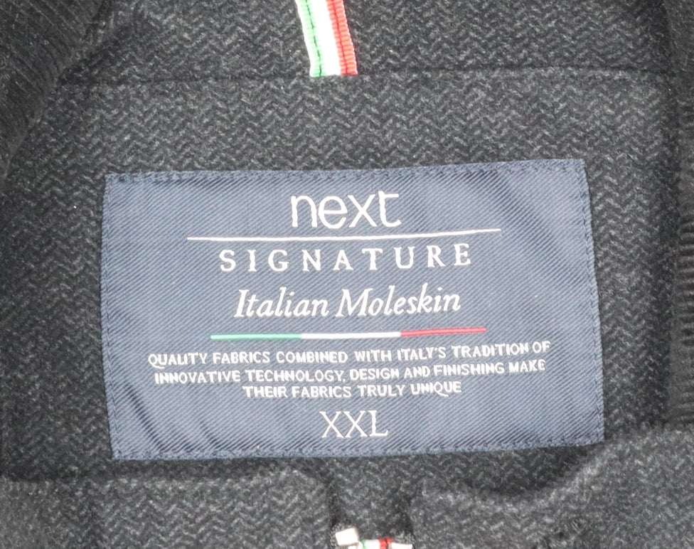 Next Men's Black 2XL Italian Moleskin Military Jacket - Image 4
