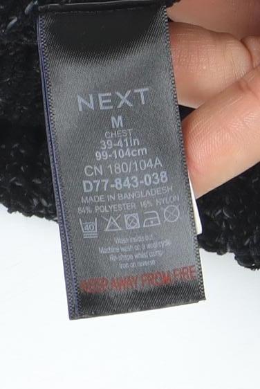 Next Men's Black Chunky Knit Crew Neck Pullover Jumper M - Image 4
