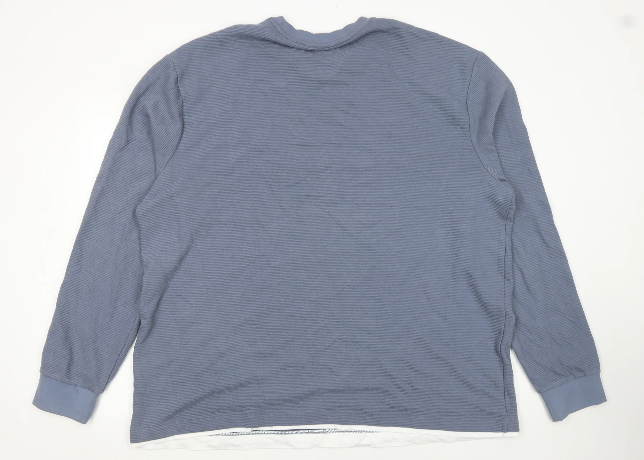 NEXT Mens Blue Cotton Crew Neck Long Sleeve Pullover Jumper 2XL - Image 3
