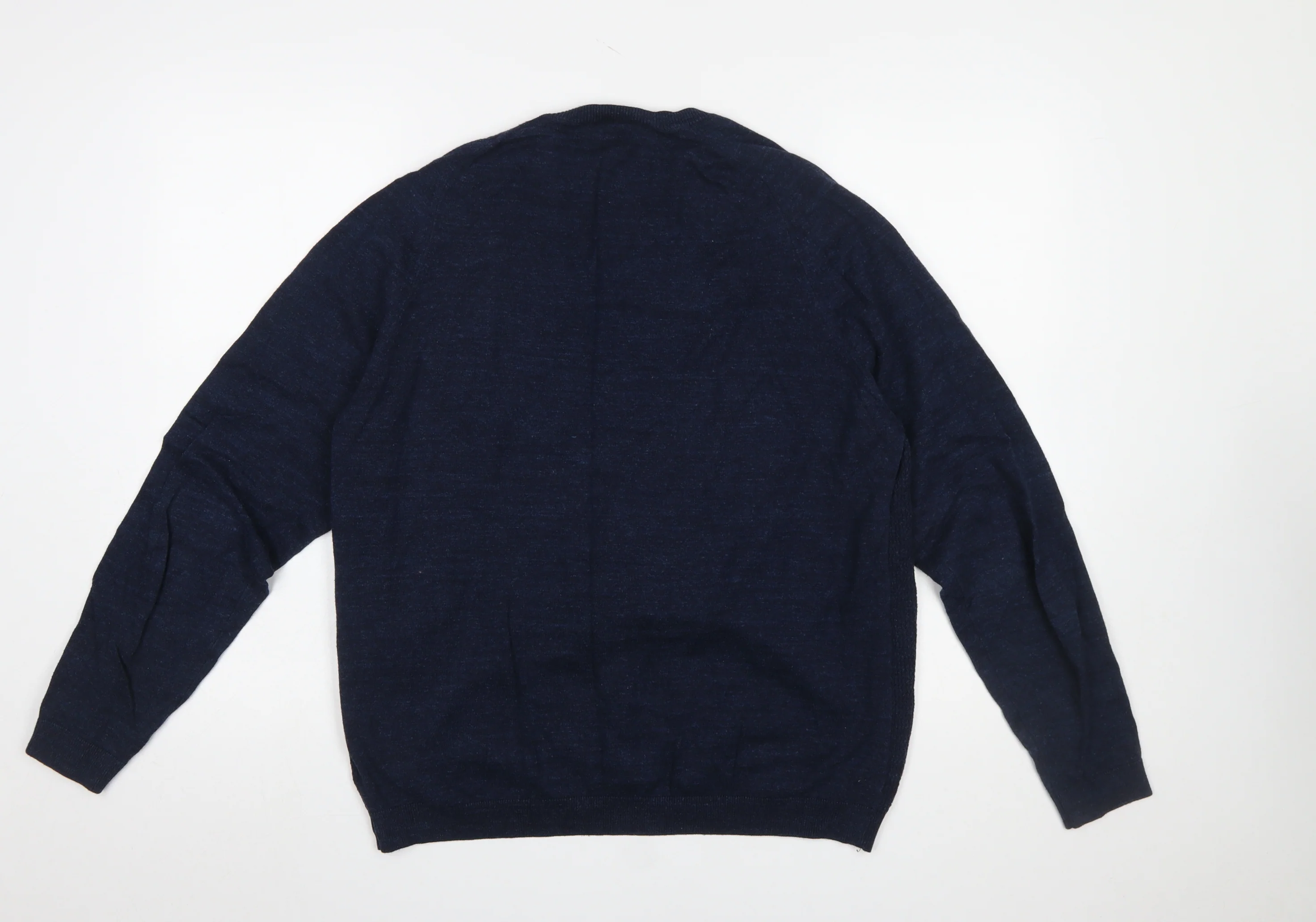 Next Men's Blue Cotton Crew Neck Pullover Jumper Size M - Image 3