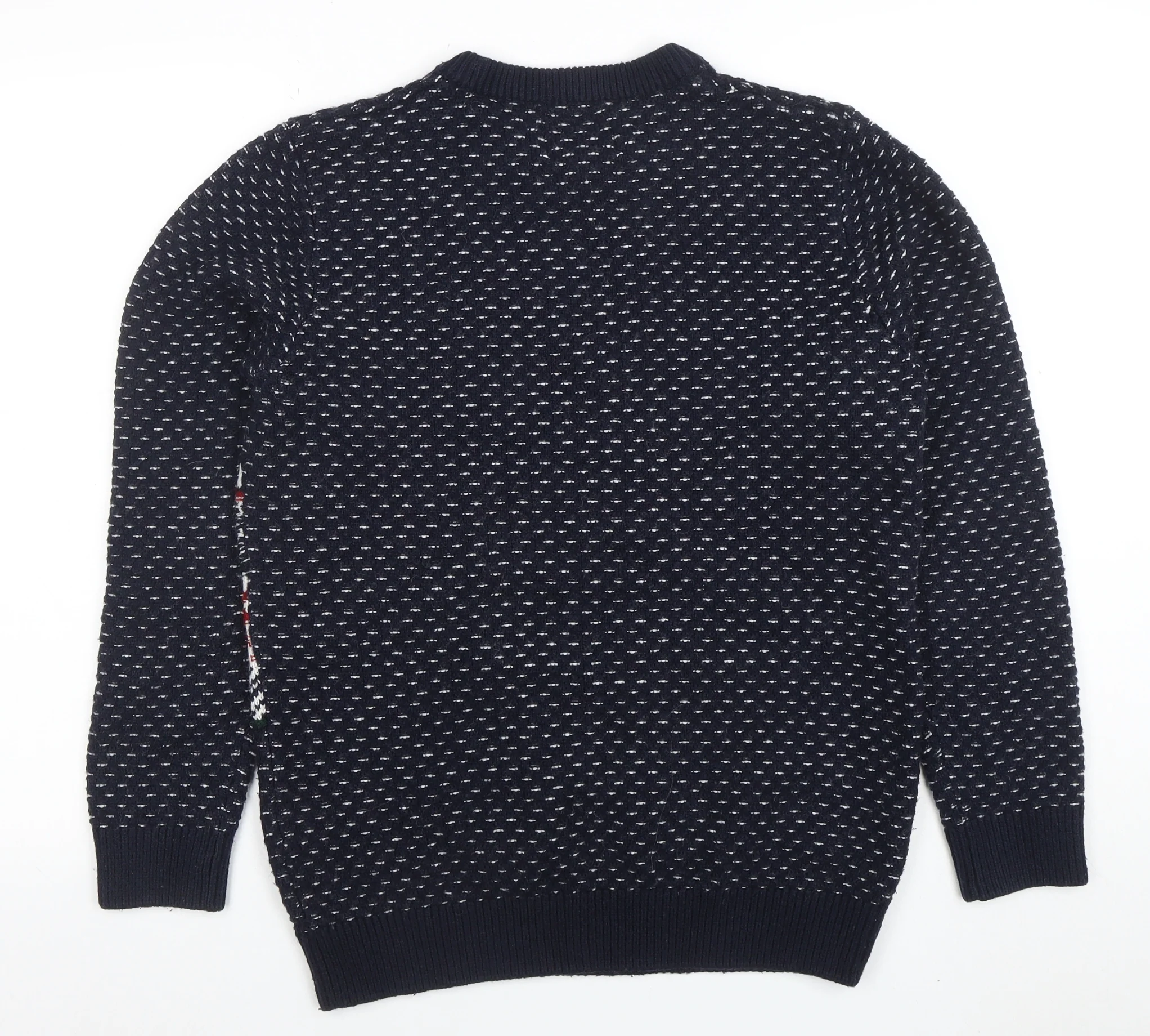 Next Men's Blue Fair Isle Reindeer Christmas Jumper Size M - Image 3