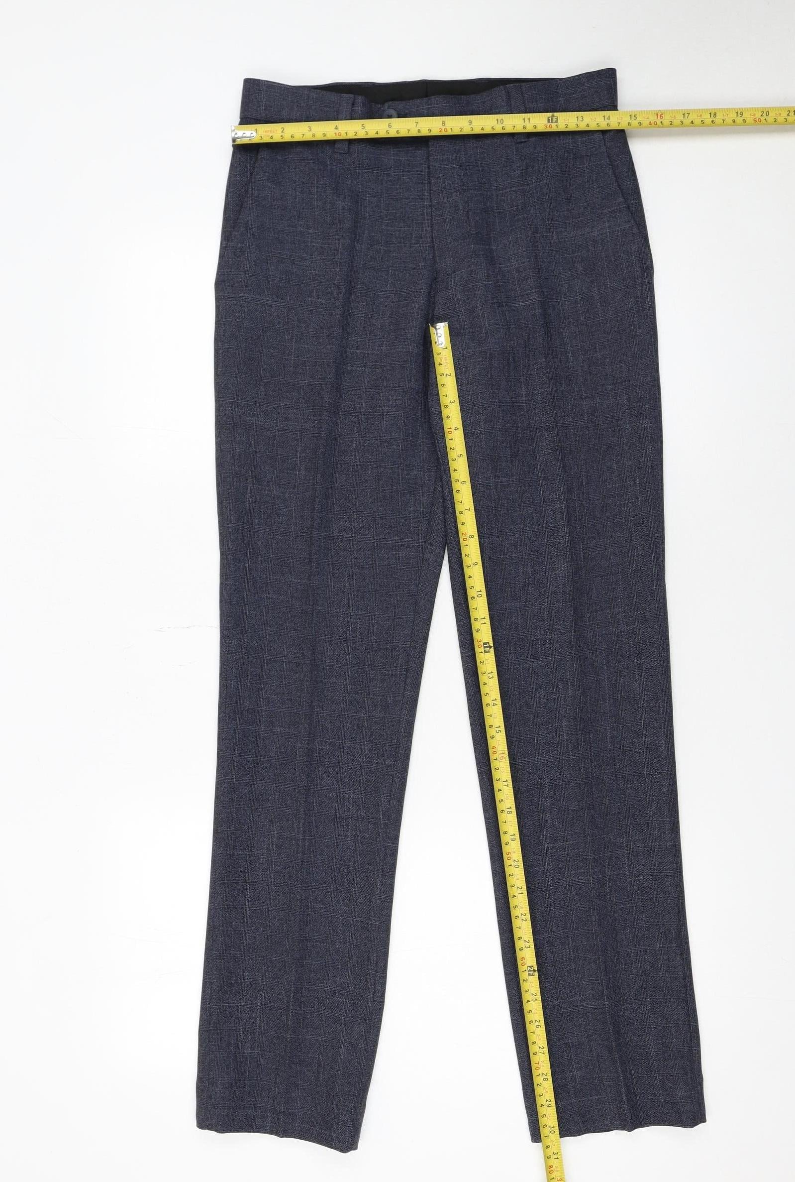 Next Men's Blue Polyester Dress Pants Trousers 28W 31L Regular Fit - Image 2
