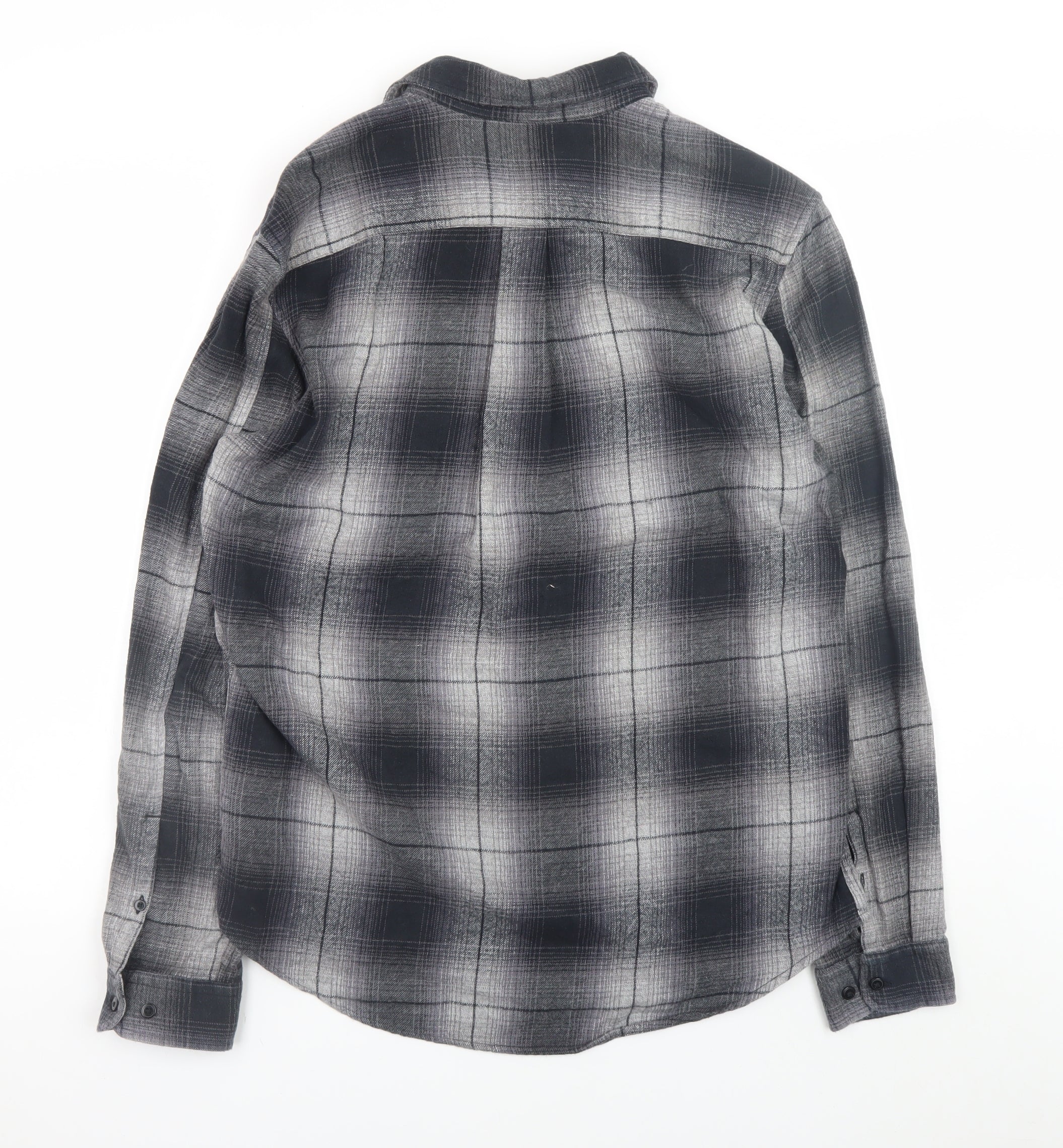Next Men's Grey Plaid Long Sleeve Button-Up Casual Shirt M - Image 3