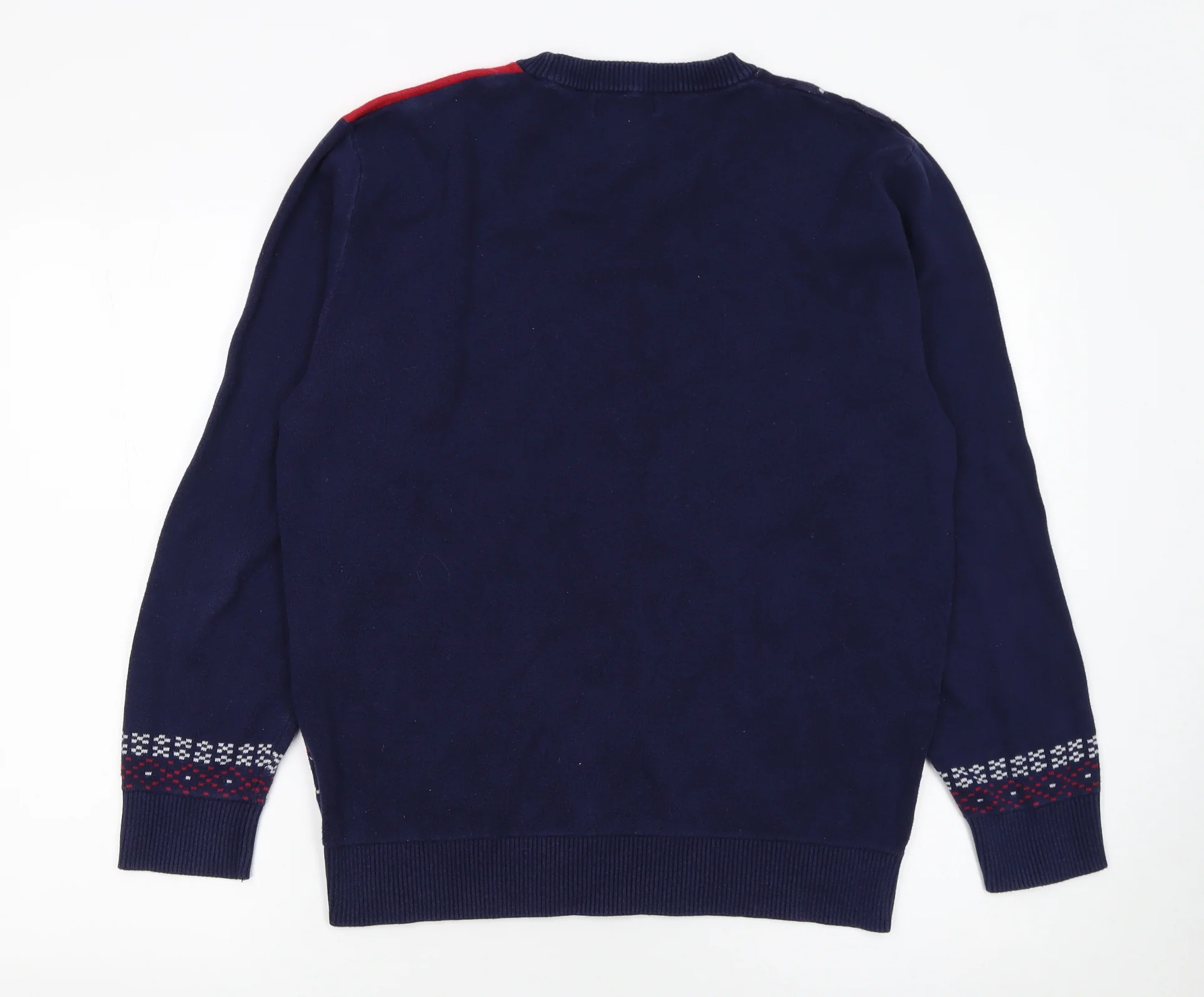 Next Men's Multicoloured Christmas Fair Isle Cotton Jumper L - Image 3