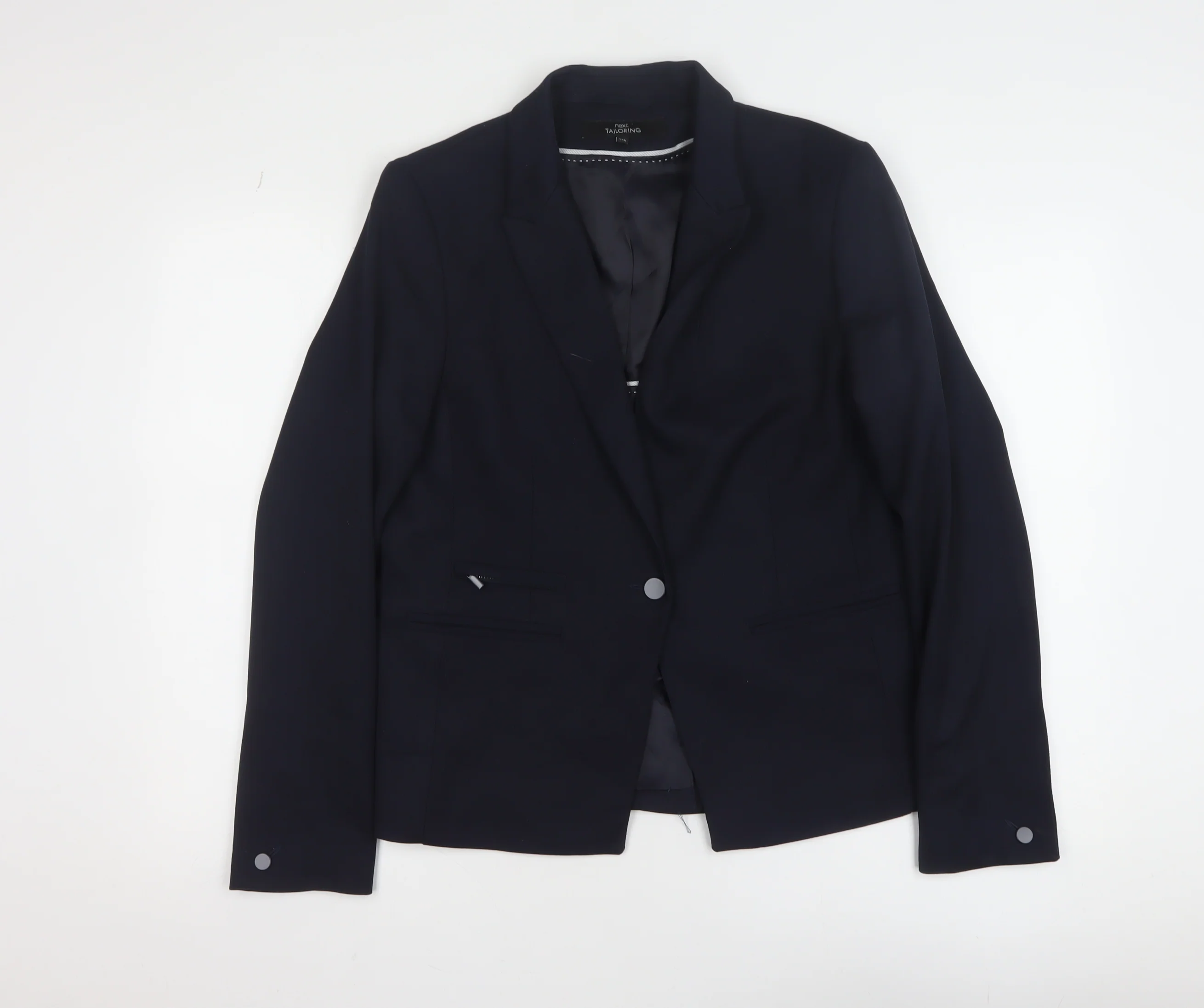 Next Tailoring Women's Black Blazer Size 14 Regular Single Breasted Jacket