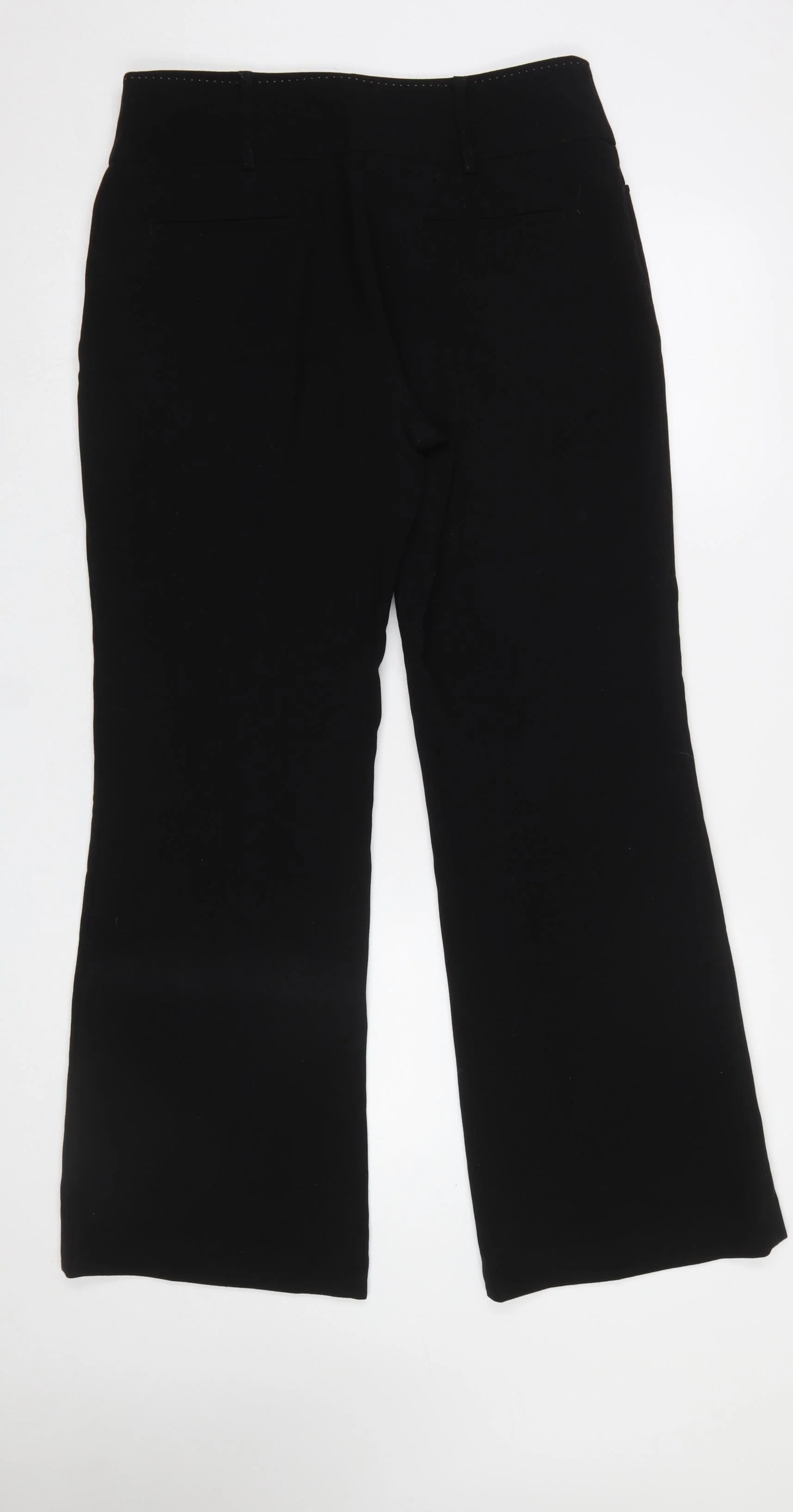 Next Women Black Straight Leg Dress Pants Size 14 Regular Work Trousers - Image 3