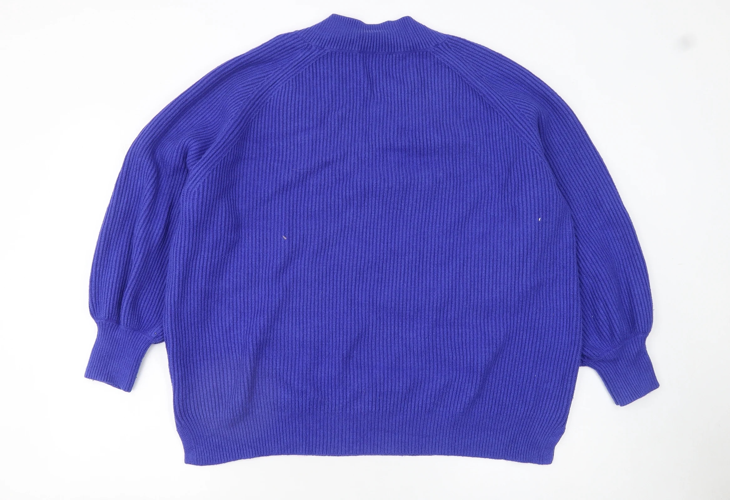 Next Women Blue V-Neck Relaxed Knit Pullover Jumper XL - Image 3