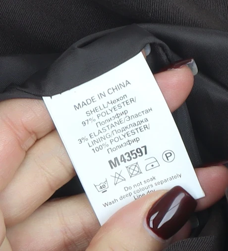 Next Women Brown UK 12 Suit Jacket Polyester Blend Lined Classic Style - Image 5