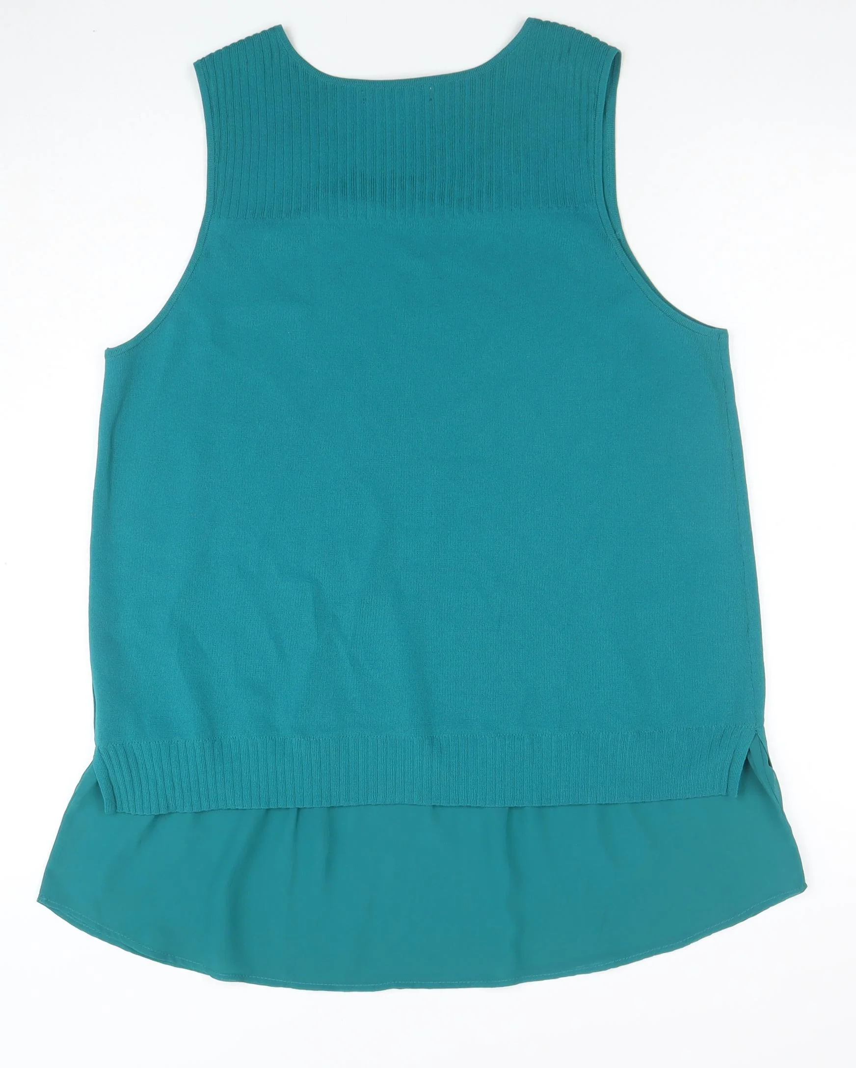 Next Women Green Sleeveless Knit Tank Top Size L - Image 3