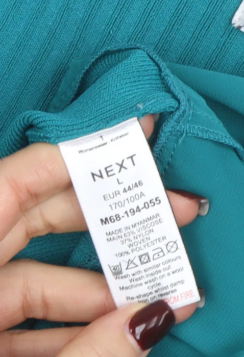Next Women Green Sleeveless Knit Tank Top Size L - Image 4