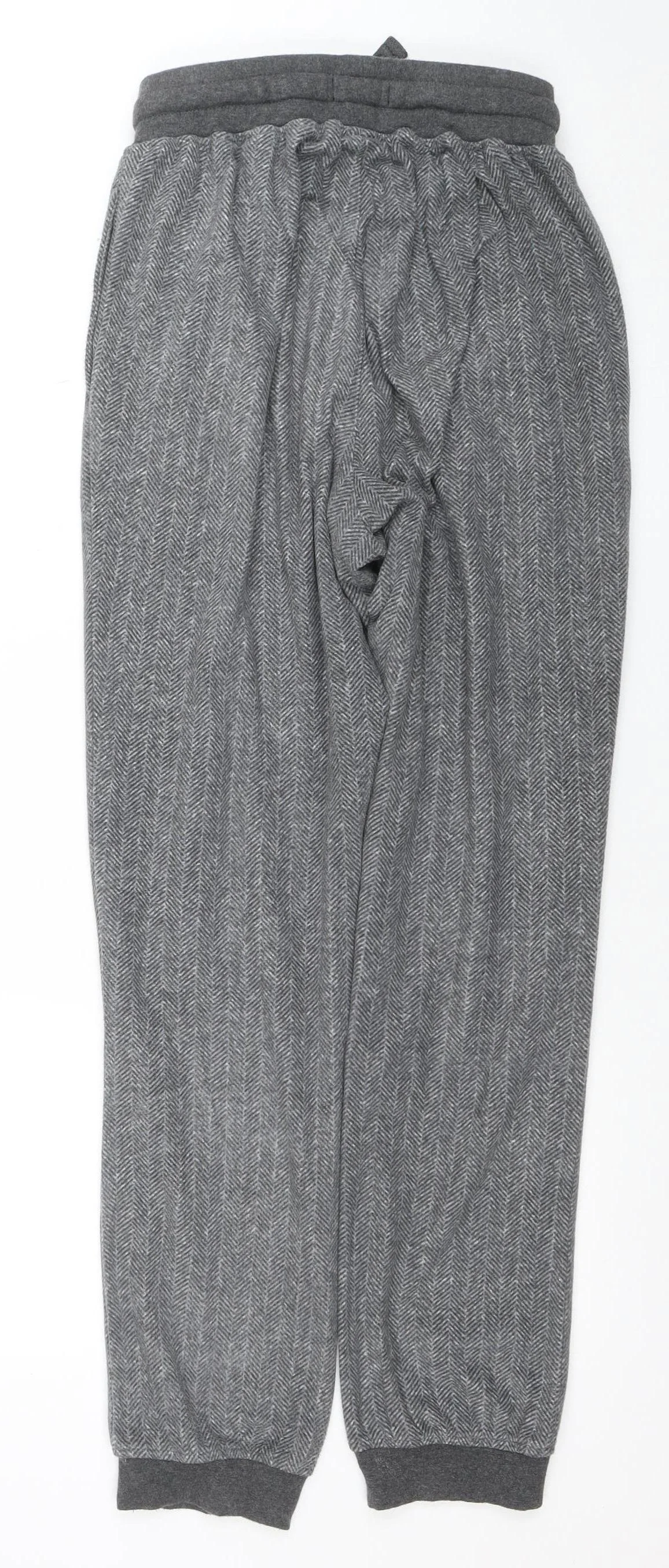Next Women Grey Herringbone Jogger Trousers XS Regular Fit - Image 3