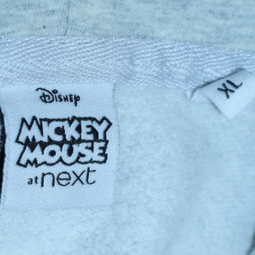 Next Women Grey Hooded Pullover Hoodie XL Leopard Mickey Print - Image 6