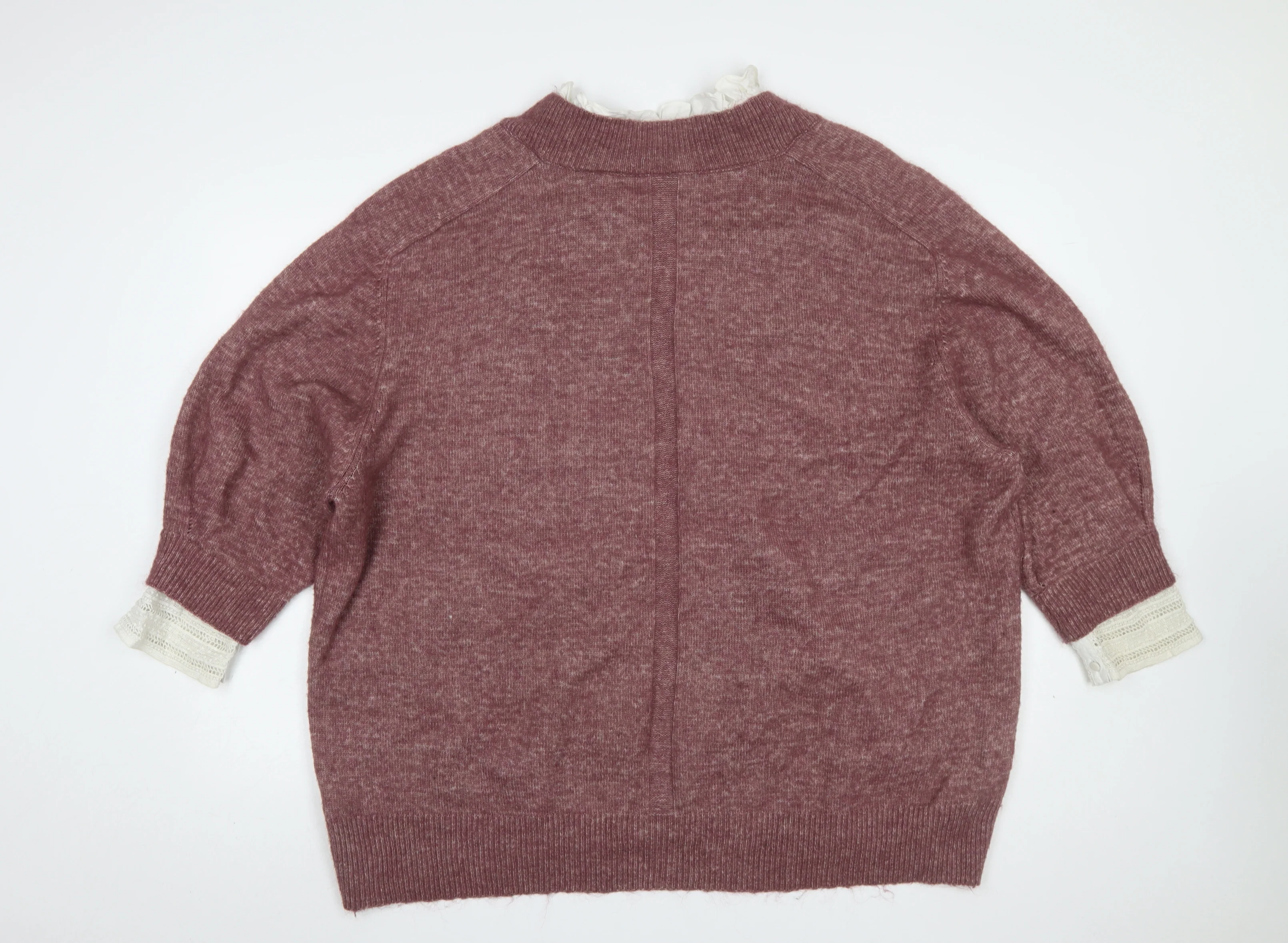Next Women Purple V-Neck 2XL Relaxed Pullover Jumper - Image 3