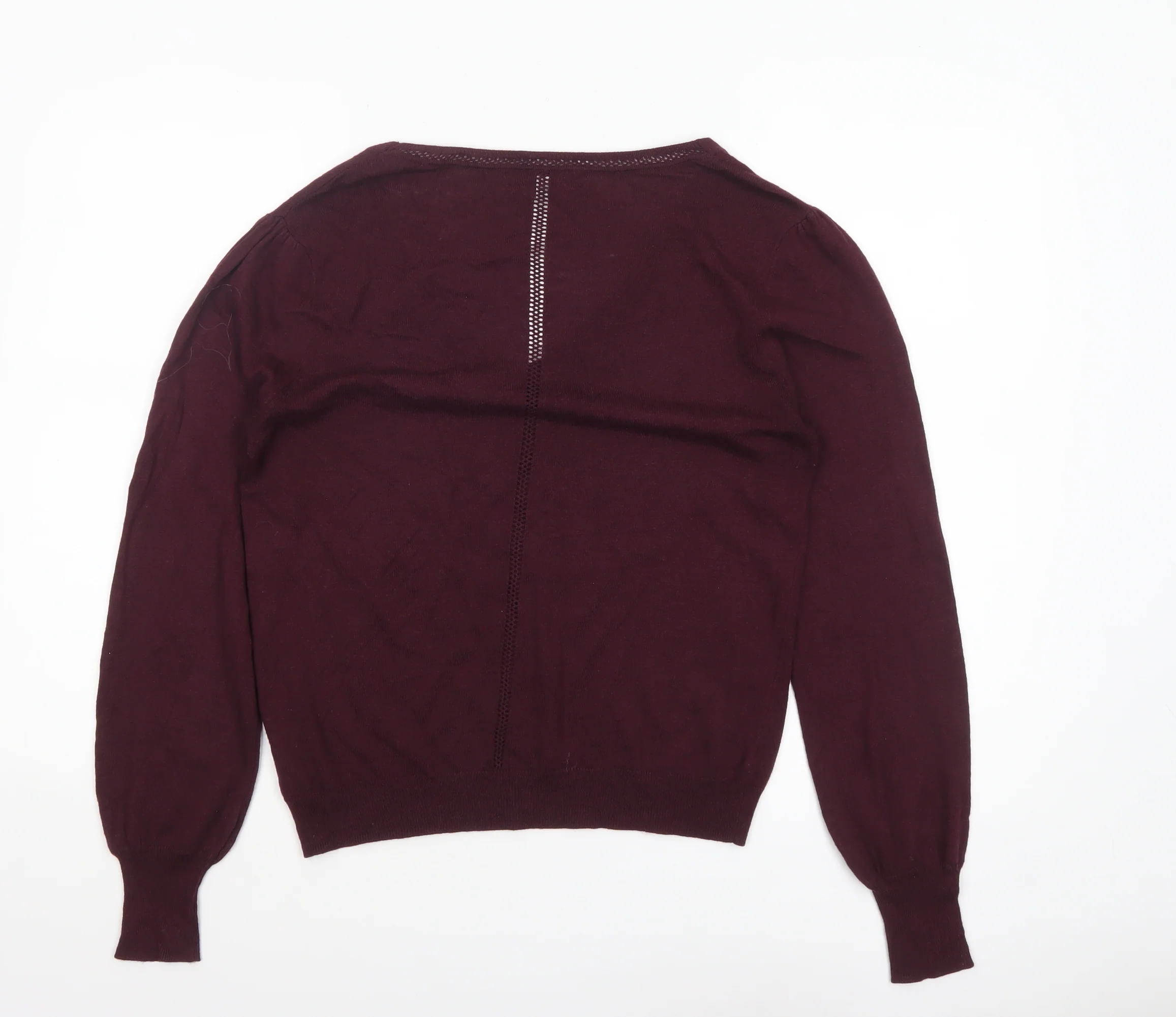 Next Women Purple V-Neck Long Sleeve Knit Jumper Size 12 - Image 3