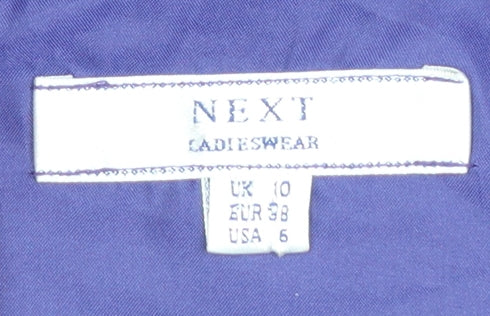 Next Women Purple Velvet Shift Dress Size 10 Party Sleeveless - Image 4