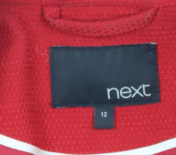 Next Women Red 12 Single-Breasted Notch Lapel Lined Blazer - Image 4