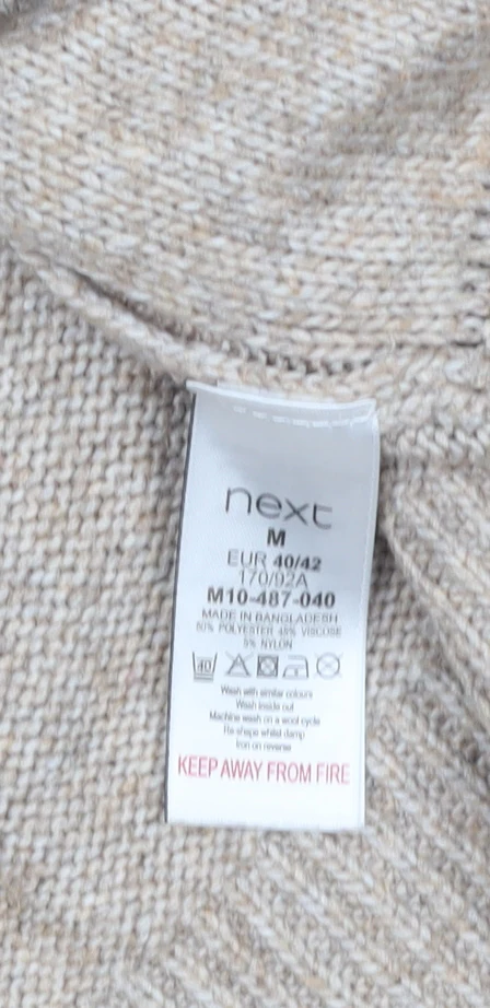 Next Women’s Beige Roll Neck Knit Jumper Size M Regular Fit - Image 4