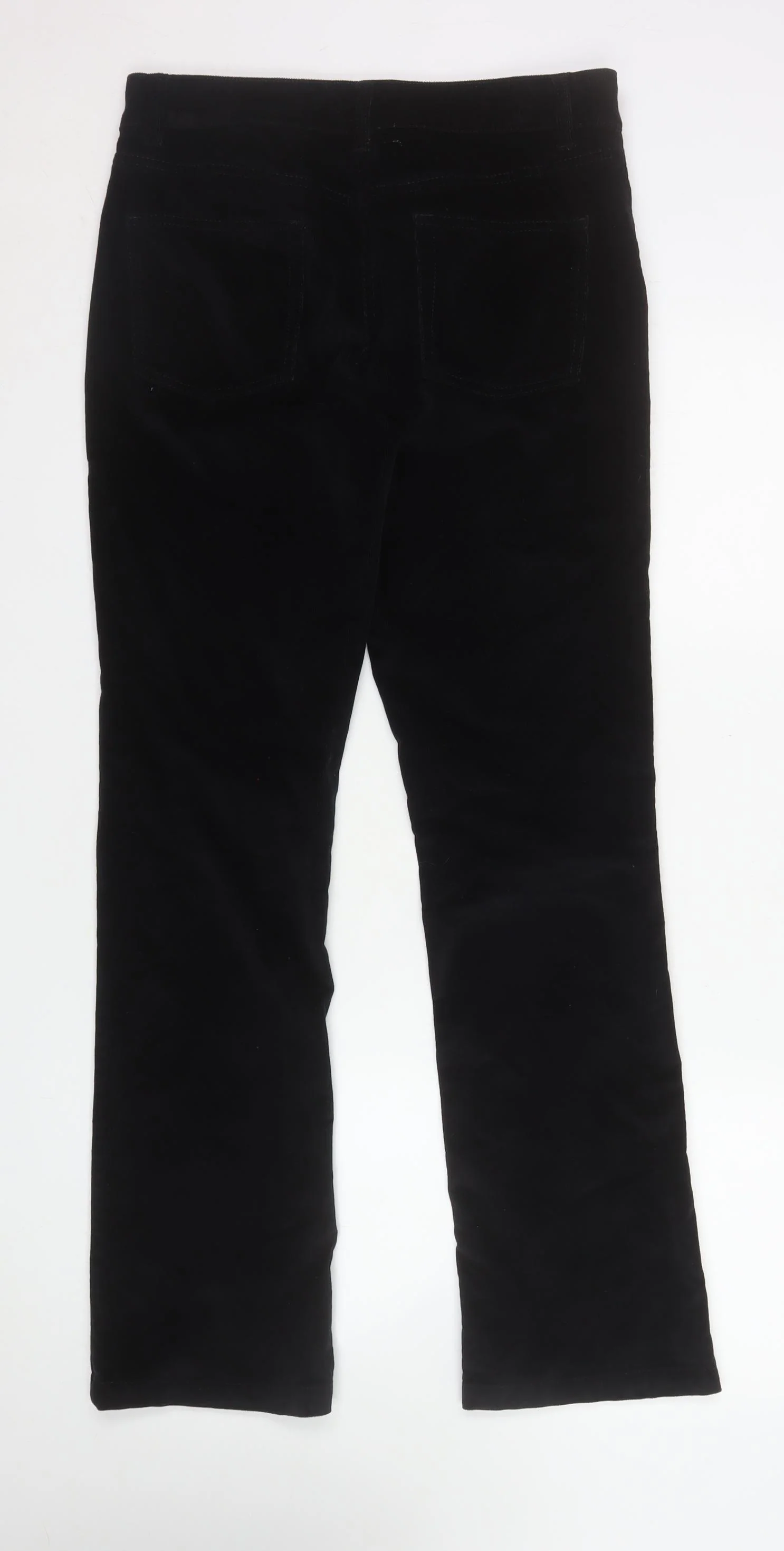 Next Women’s Black Corduroy Stretch Straight Trousers Size 8 - Image 3