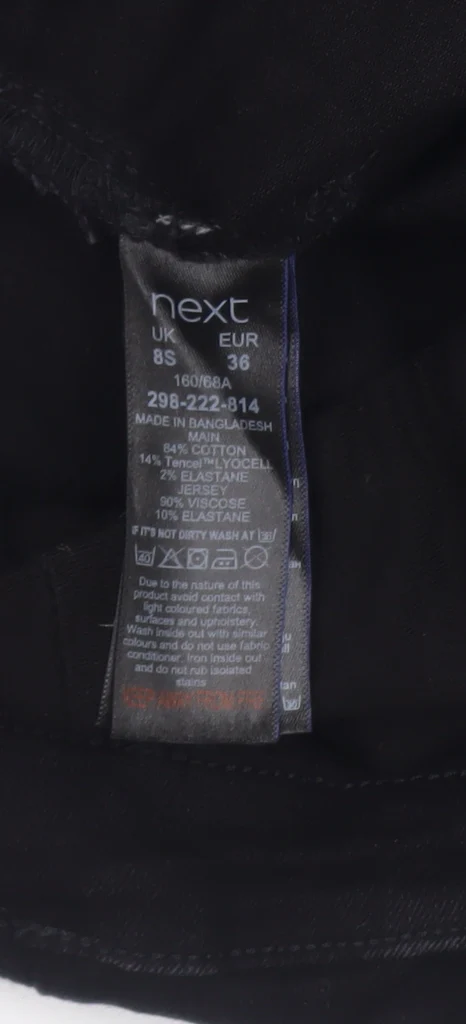 Next Women’s Black Maternity Jegging Jeans Size 8S High Rise Slim Fit - Image 4