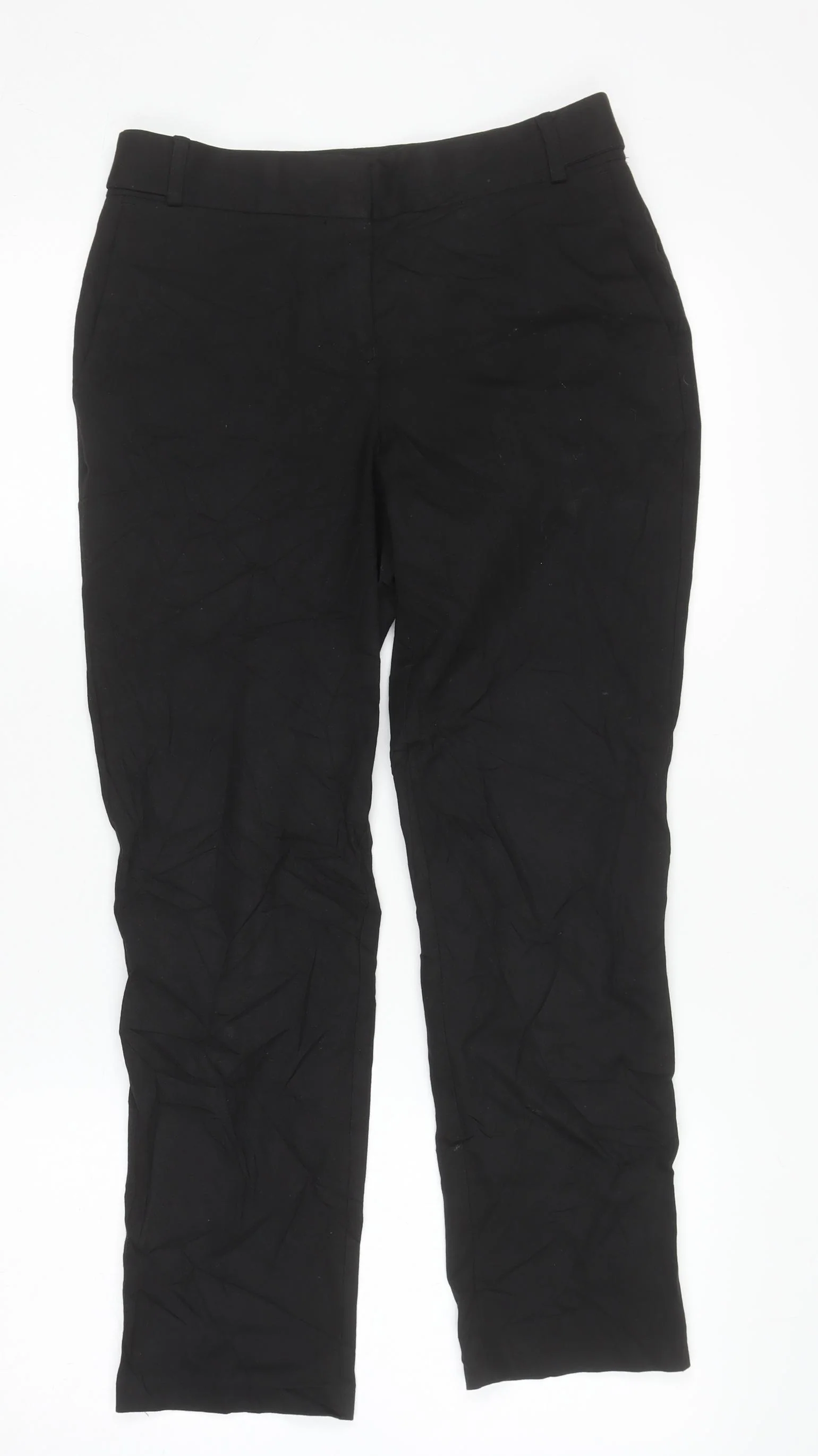 Next Women’s Black Slim Fit Dress Pants Size 6R Straight Leg Trousers