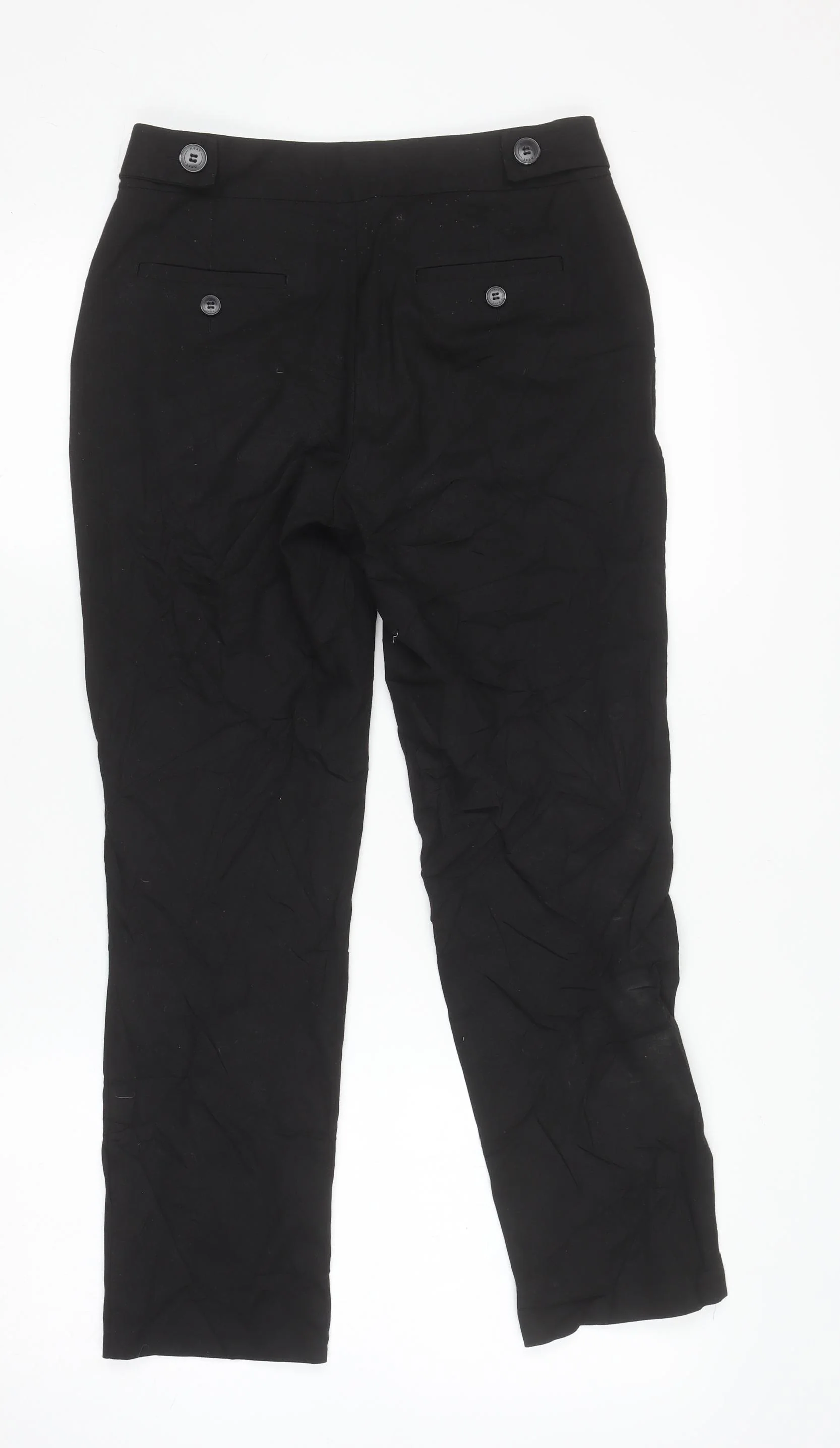 Next Women’s Black Slim Fit Dress Pants Size 6R Straight Leg Trousers - Image 3