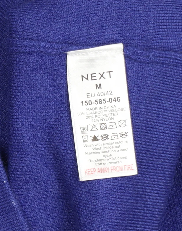 Next Women’s Blue Pullover Hoodie Medium Viscose Blend - Image 4