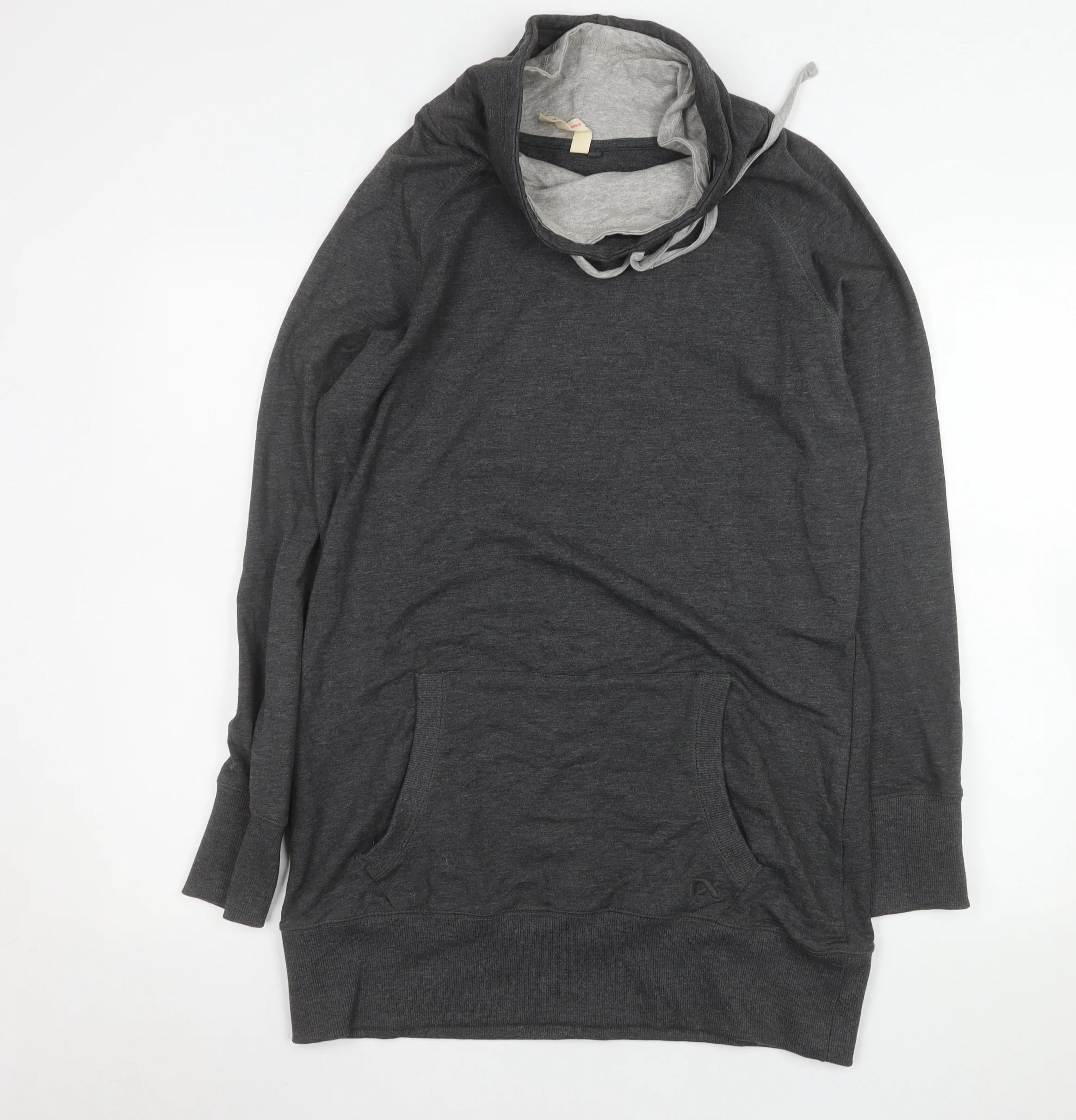 Next Women’s Grey Jersey Long Sleeve Cowl Neck Sweater Dress Size 16