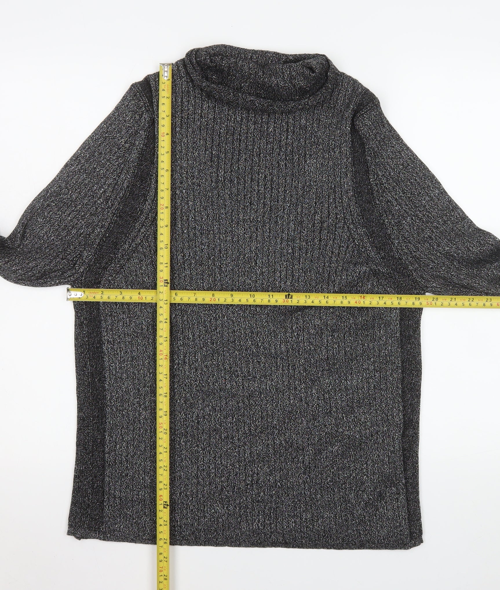 Next Women’s Grey Roll Neck Long Sleeve Knit Top XL - Image 2
