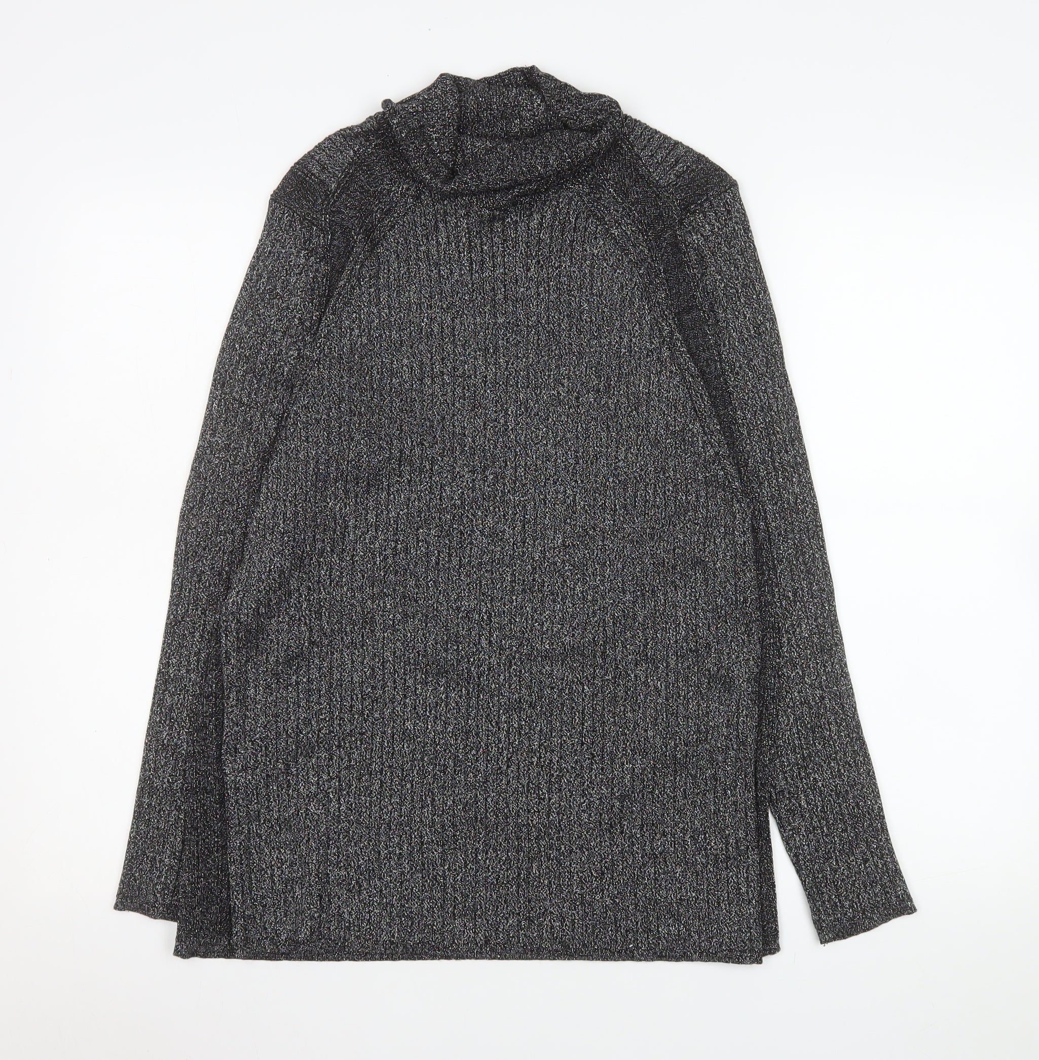 Next Women’s Grey Roll Neck Long Sleeve Knit Top XL - Image 3