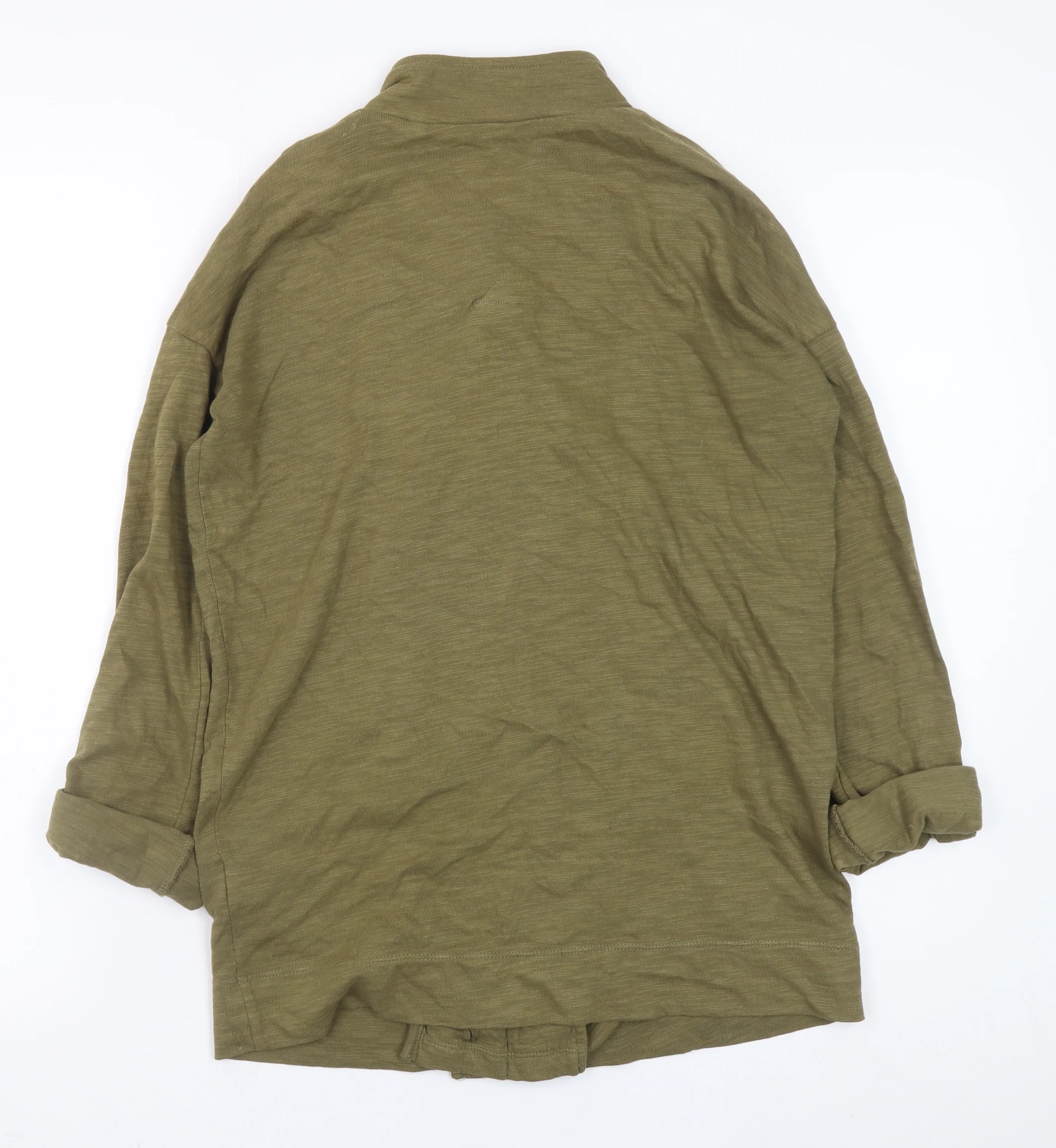 Next Women’s Khaki Green Cotton Mid-Length Jacket UK 6 - Image 3