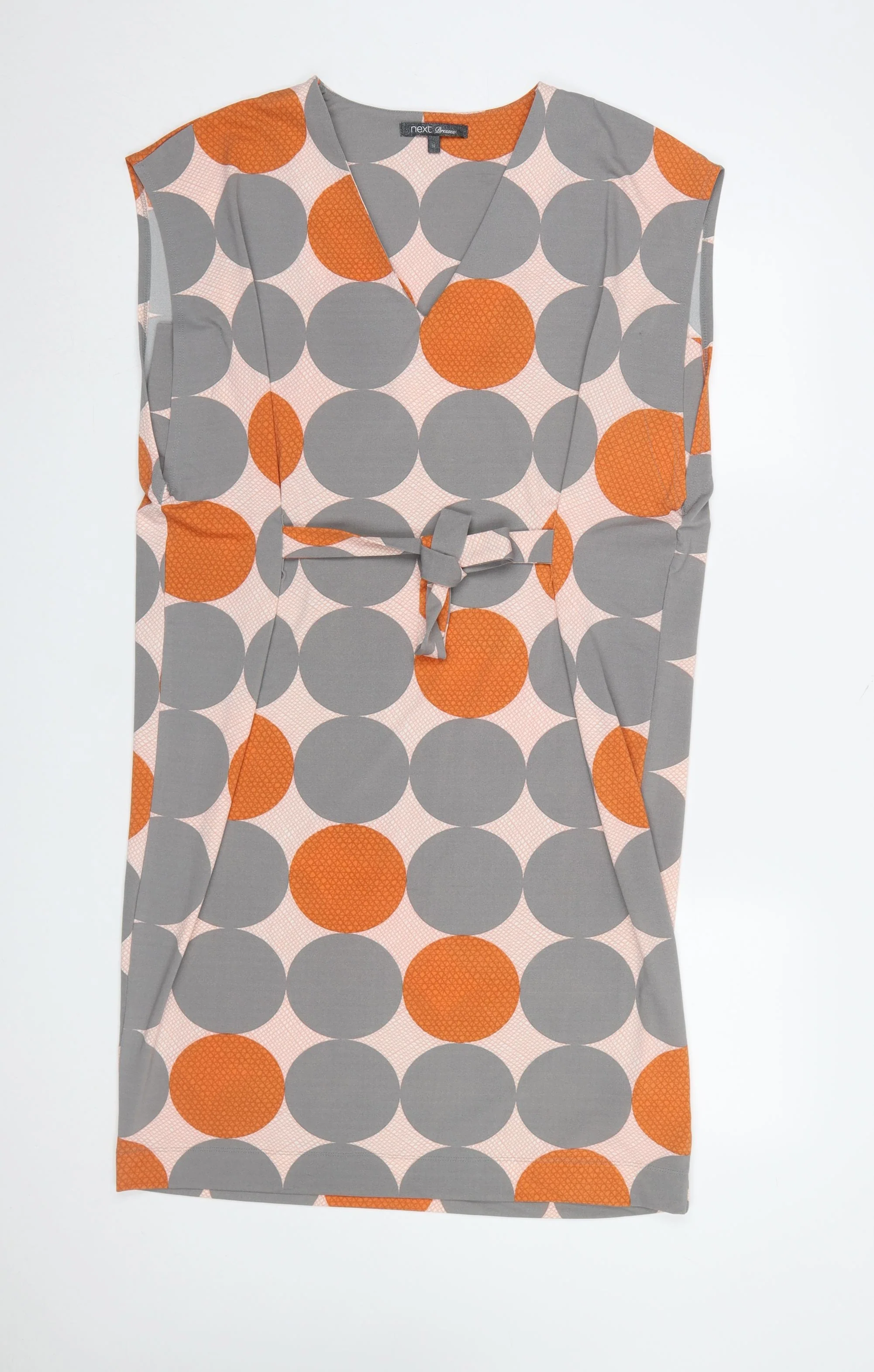 Next Women’s Multicoloured Shift Dress Size 12 V-Neck Sleeveless