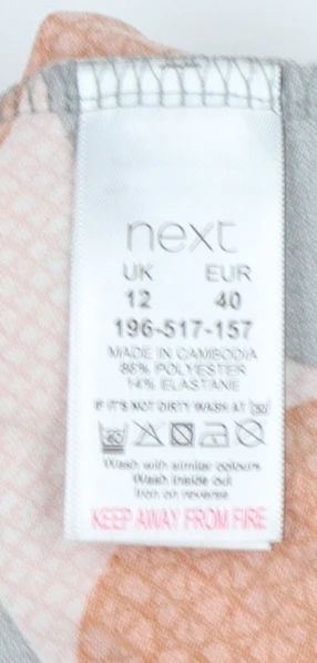 Next Women’s Multicoloured Shift Dress Size 12 V-Neck Sleeveless - Image 4