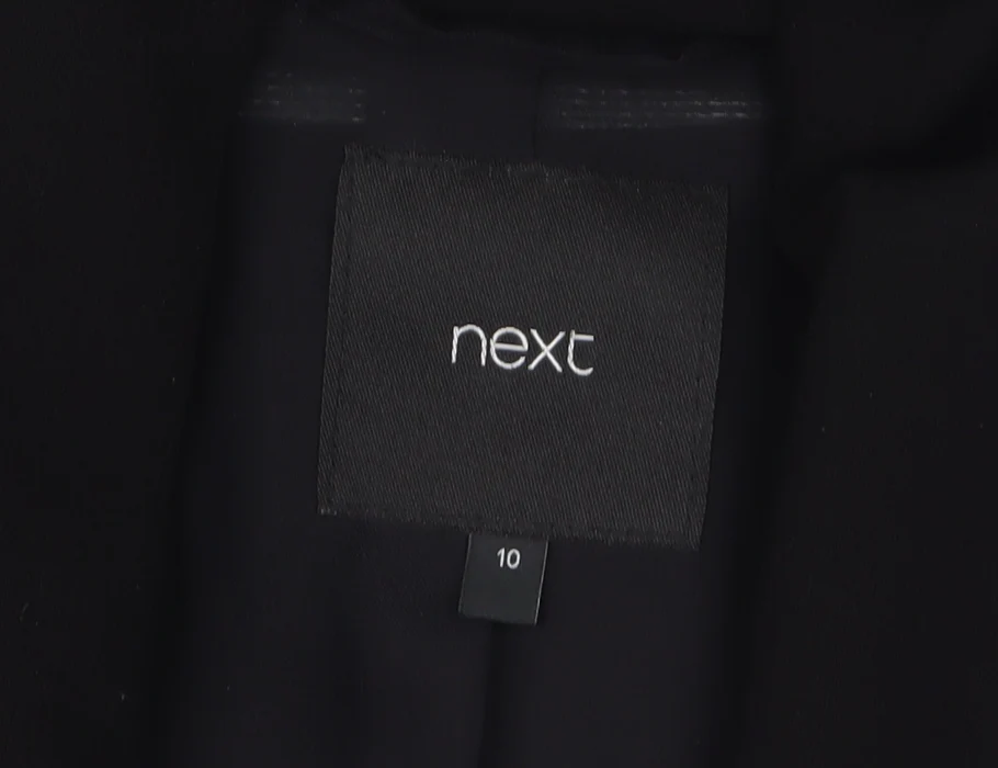 Next Women's Black Biker Jacket Size 10 Zip Detail Classic Style - Image 5