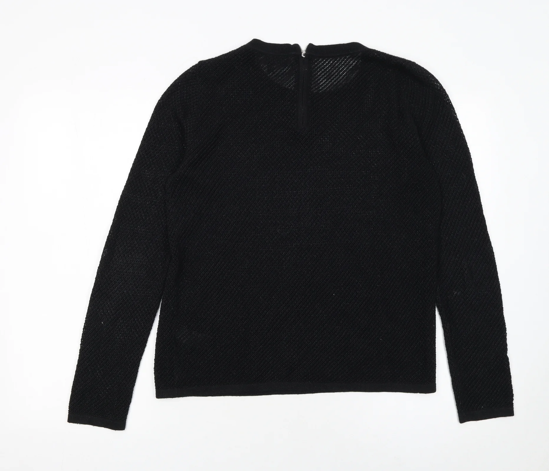 Next Womens Black Knit Long Sleeve Pullover Jumper Size 10 - Image 3