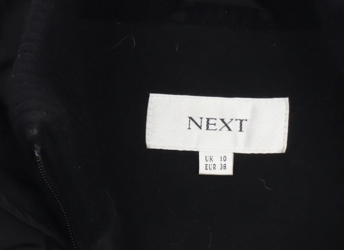 Next Womens Black Padded Puffer Waistcoat Gilet Size 10 - Image 5