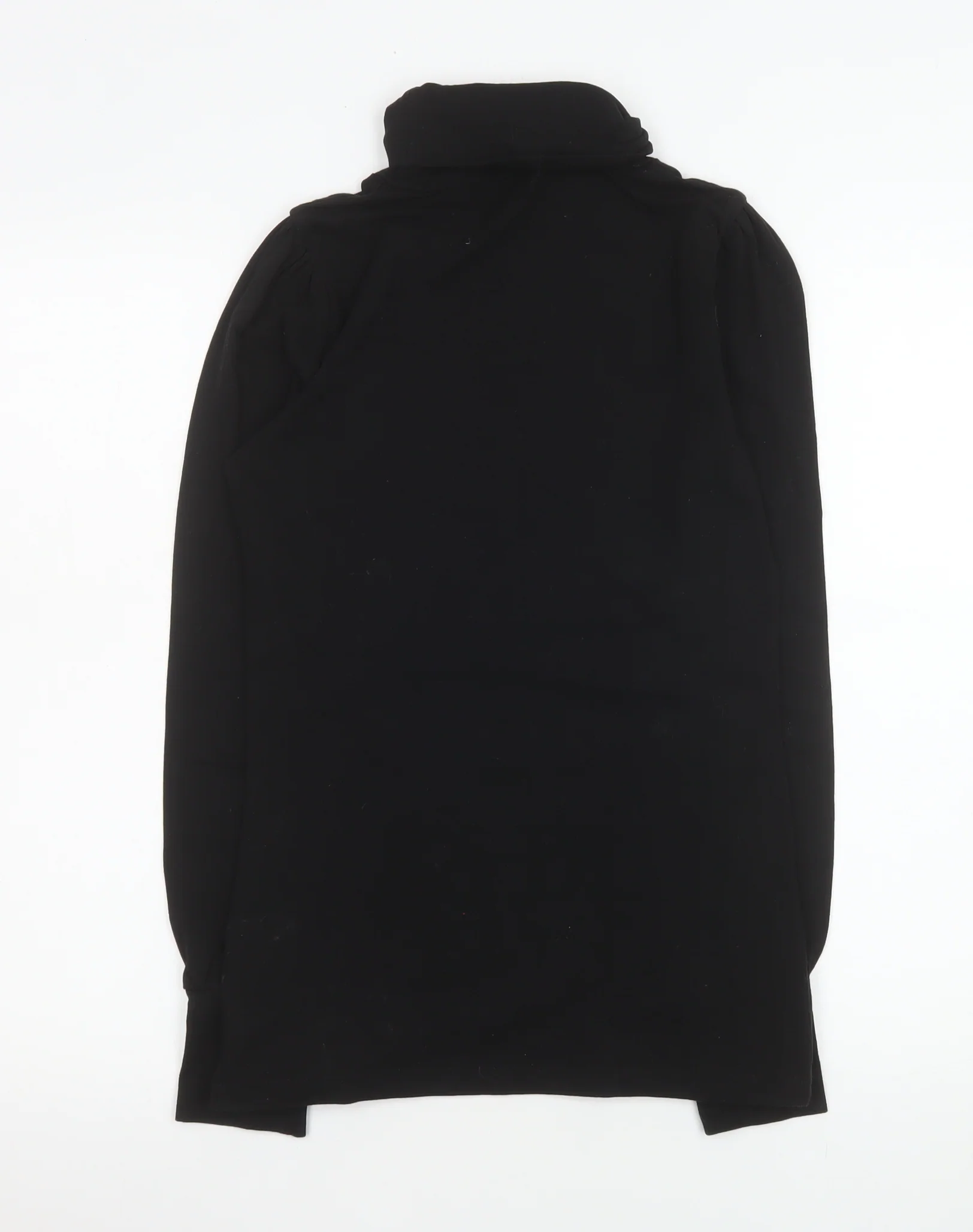 Next Women's Black Roll Neck Long Sleeve Cotton Stretch Top Size 8 - Image 3