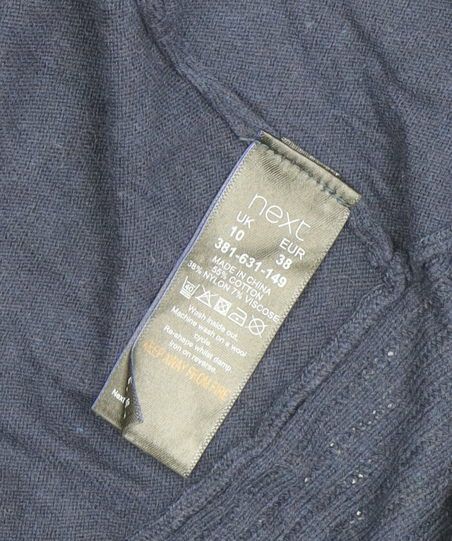 Next Women's Blue Open Front Knit Cardigan Size 10 - Image 4