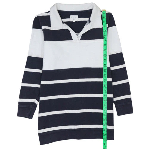 Next Womens Blue White Striped Cotton 3/4 Sleeve Nightshirt Size 10 - Image 3