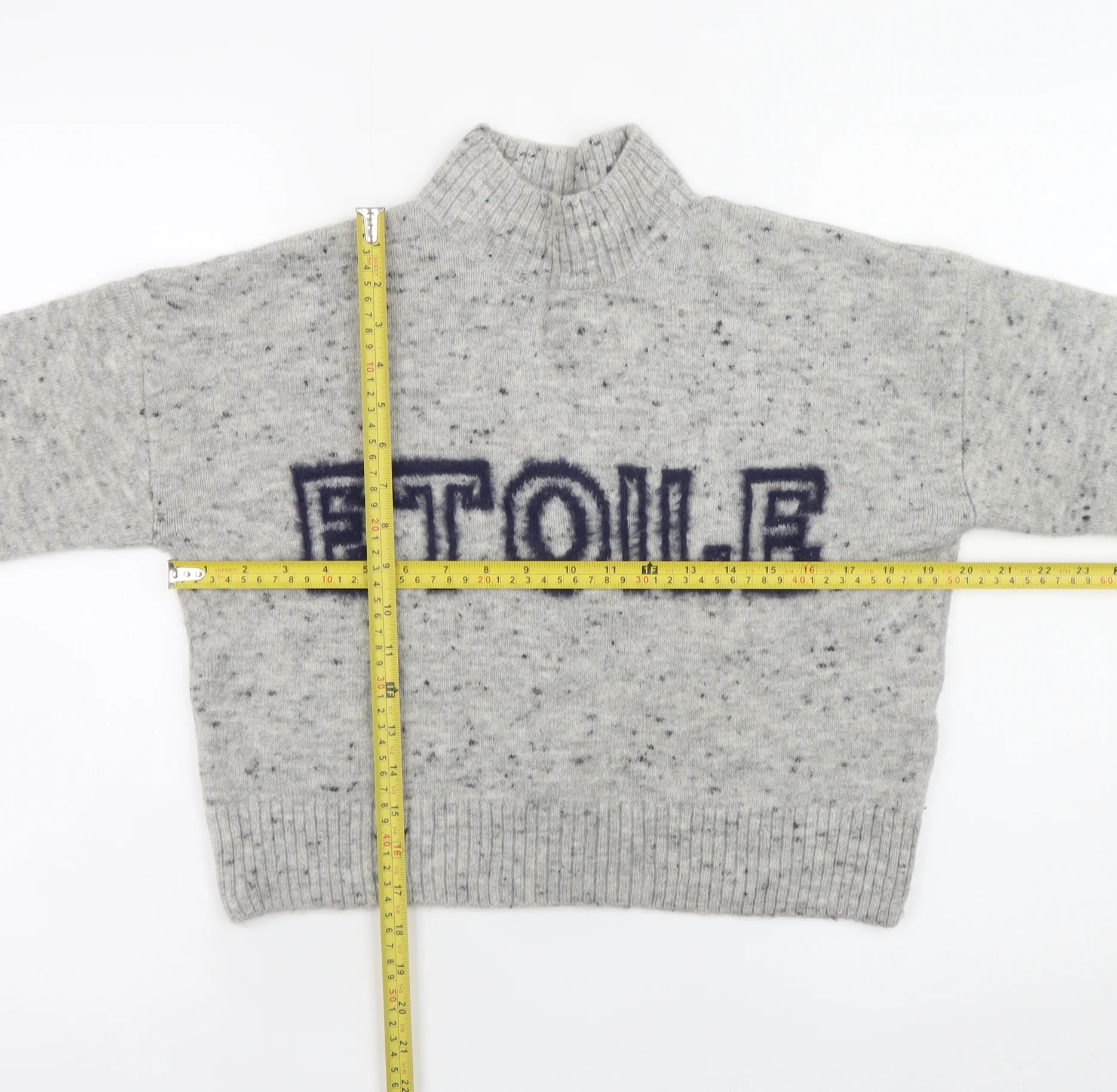 Next Womens Grey Mock Neck Wool Blend Jumper Size S Etoile Knit - Image 2