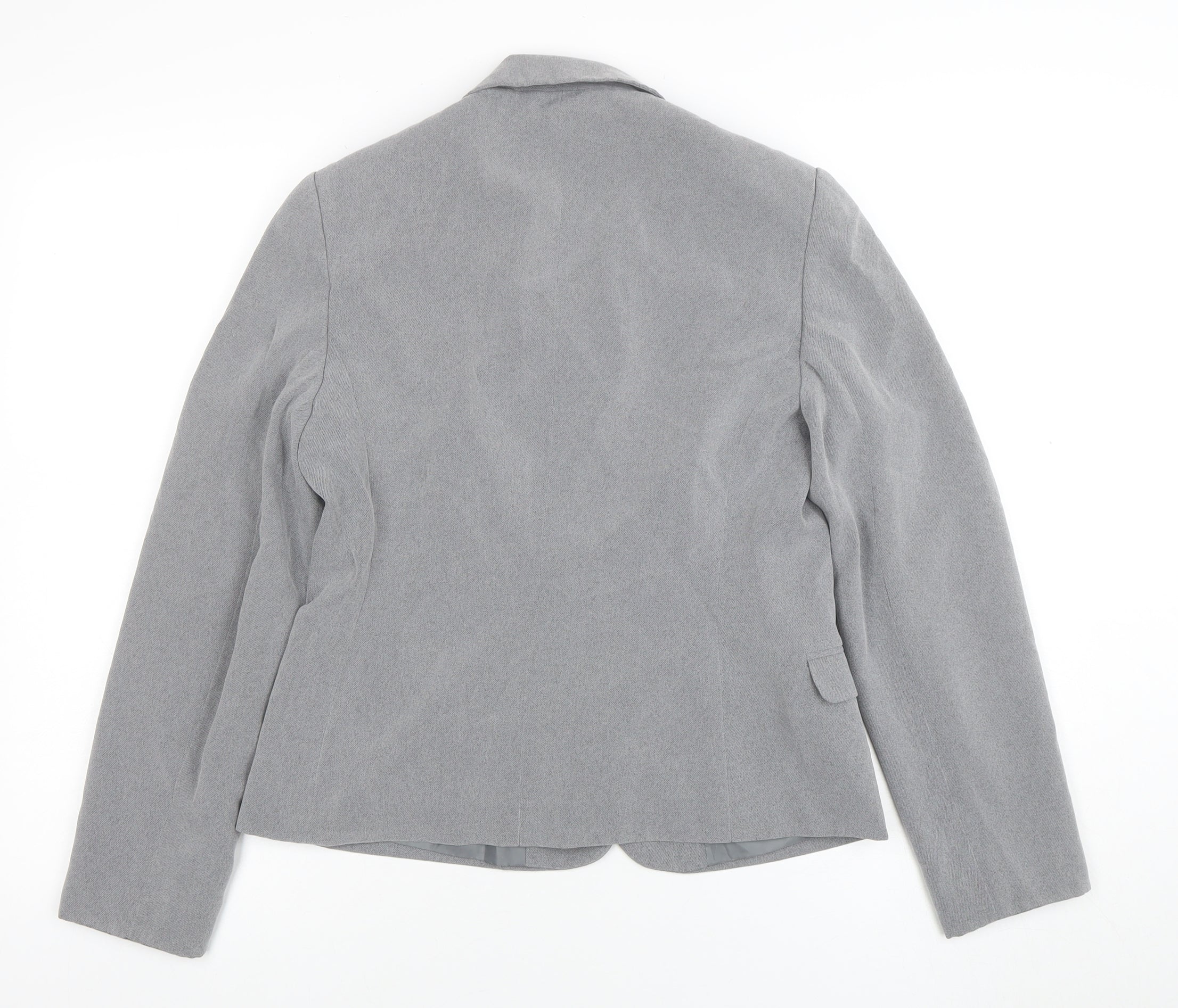 Next Womens Grey Size 10 Classic Blazer Jacket Single Breasted - Image 3