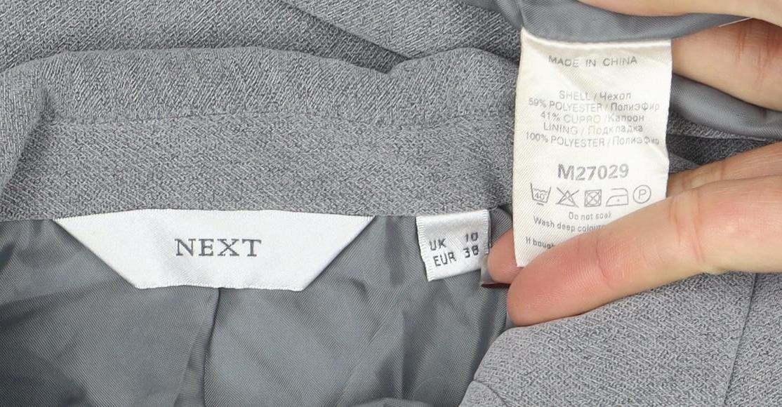 Next Womens Grey Size 10 Classic Blazer Jacket Single Breasted - Image 4
