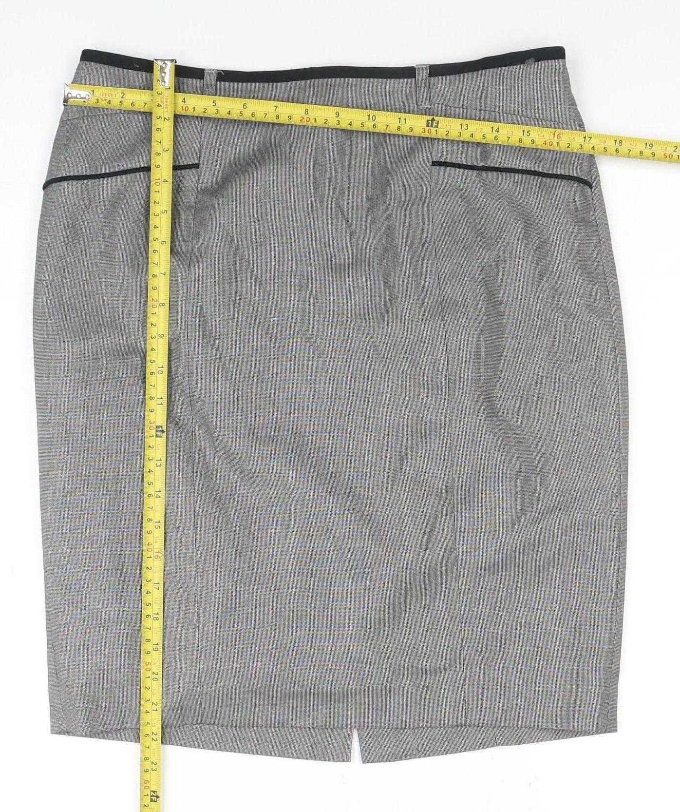 Next Women's Grey Size 14 Pencil Work Skirt - Image 2