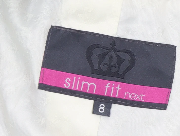 Next Womens Grey Slim Fit Blazer Jacket Size 8 Workwear - Image 4